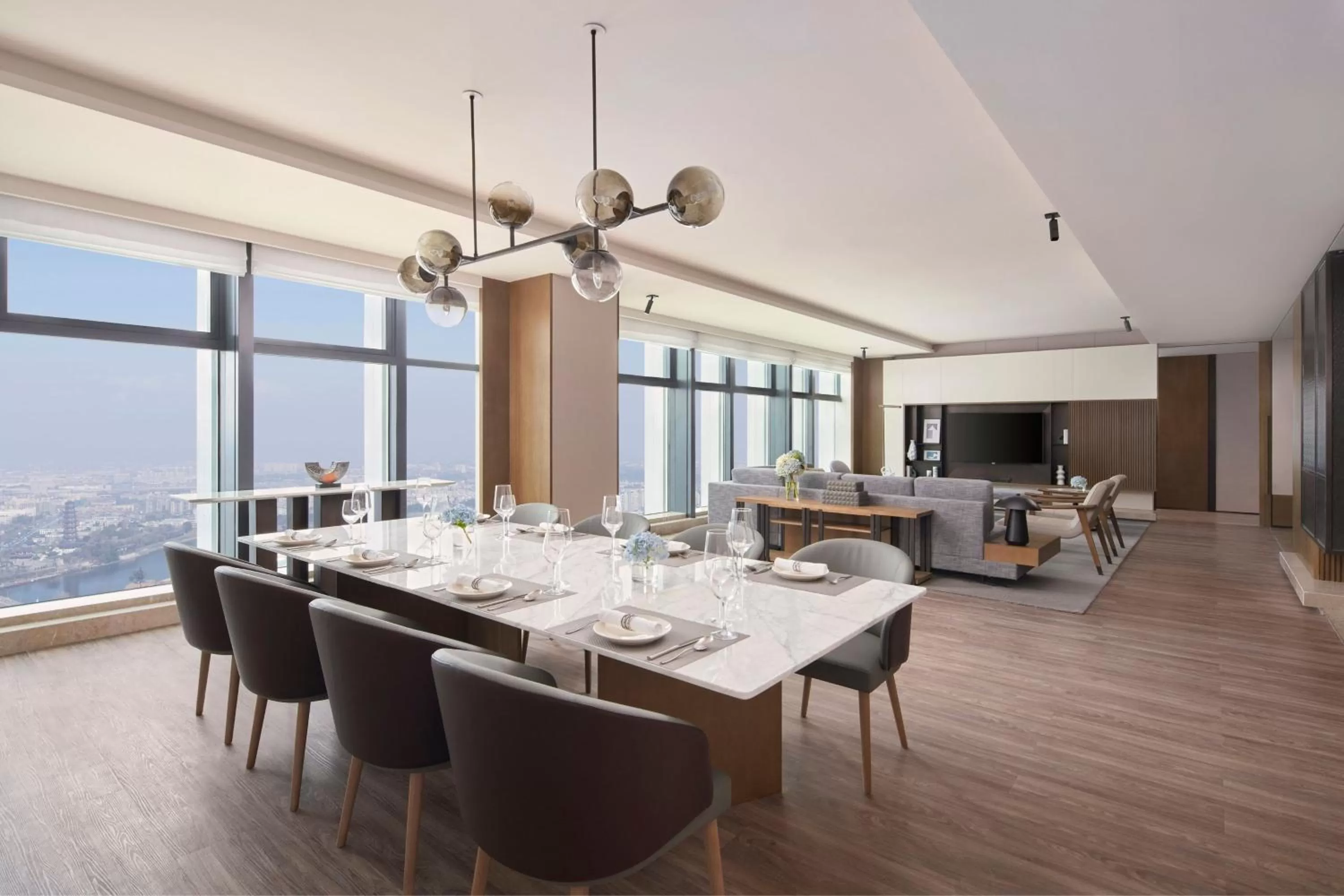 Living room in Jinhua Marriott Hotel