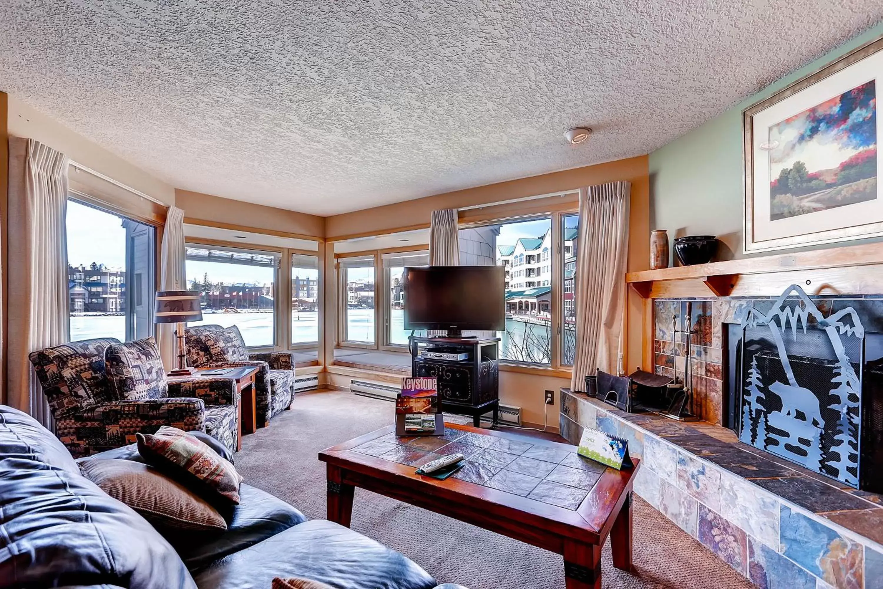 Seating Area in Lakeside Village by Keystone Resort