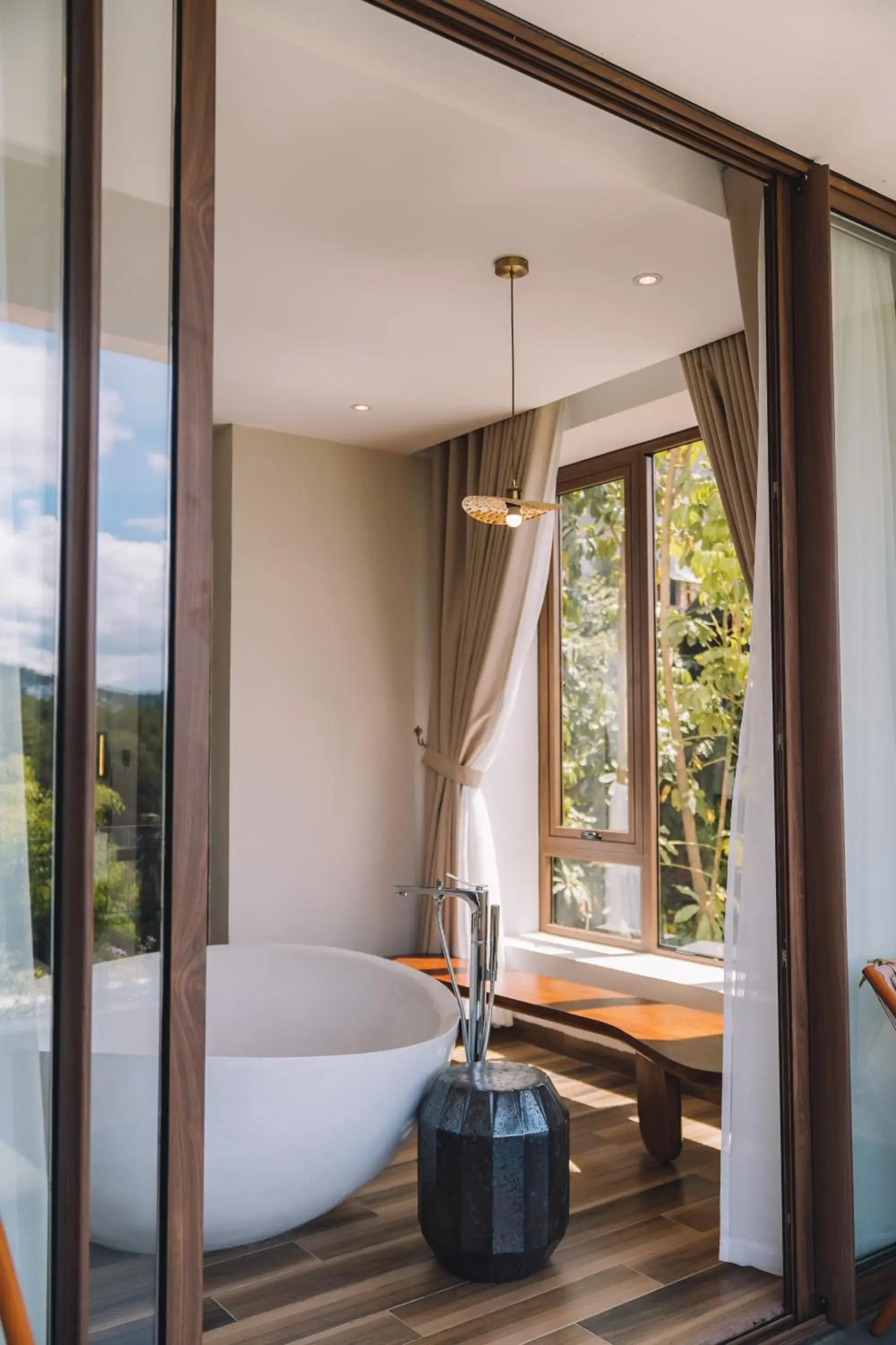 View (from property/room), Bathroom in Zen Valley Dalat Resort