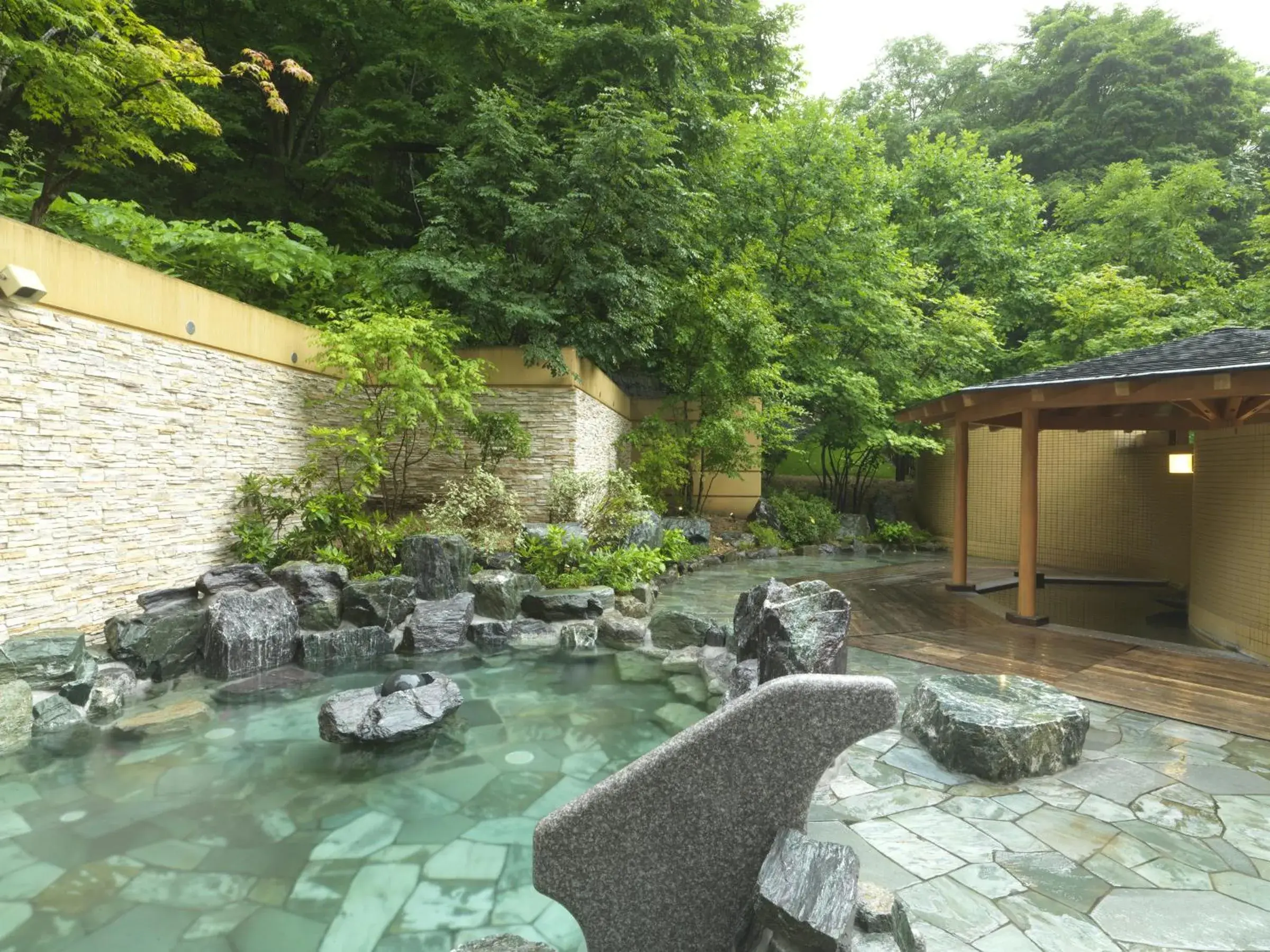 Hot Spring Bath in Jozankei Tsuruga Resort Spa Mori no Uta
