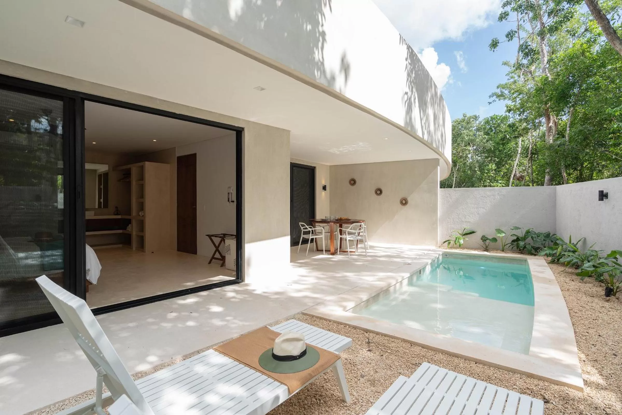 Patio, Swimming Pool in Suites at TreeTops Tulum