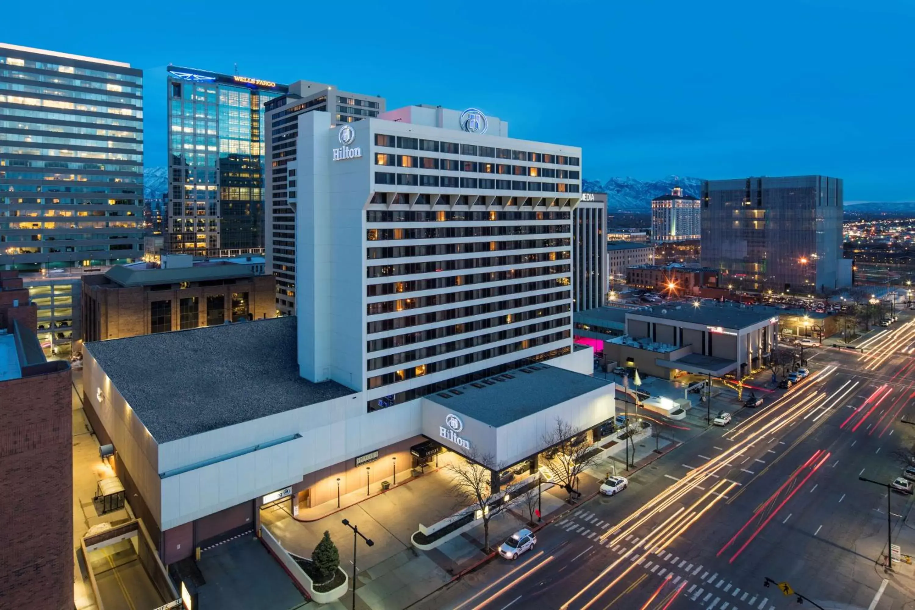 Property building in Hilton Salt Lake City Center