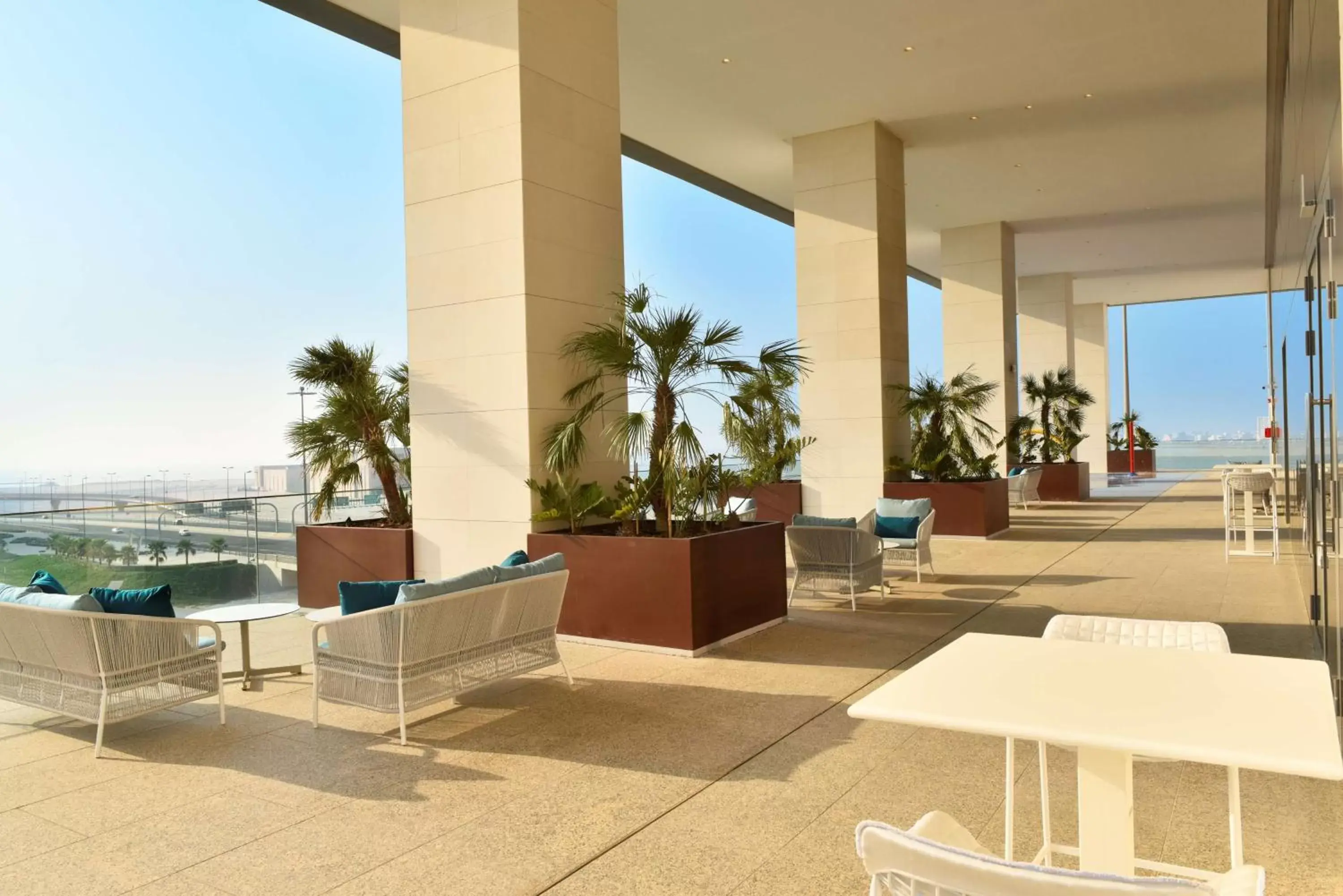 Pool view in Hilton Garden Inn Bahrain Bay