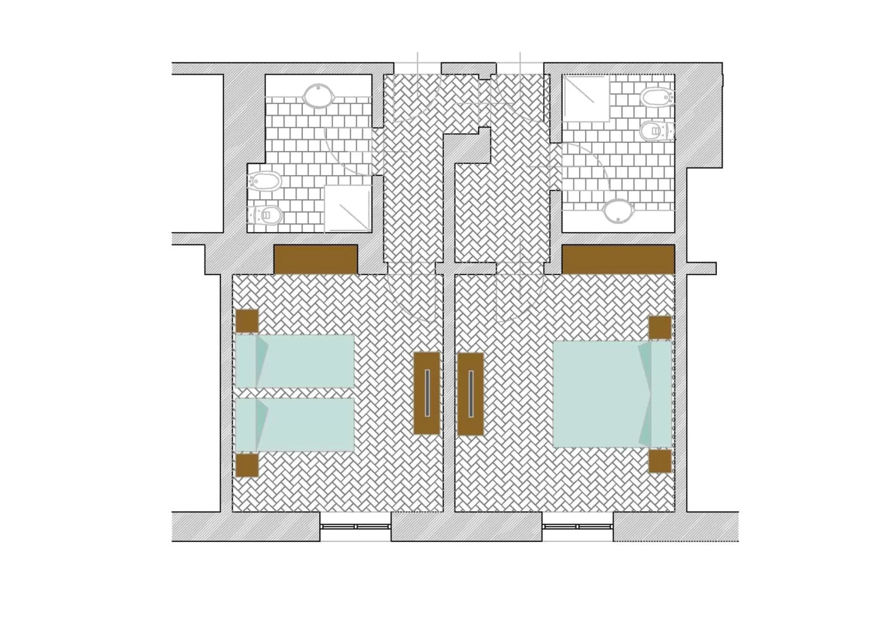 Bedroom, Floor Plan in Hotel Vittoria