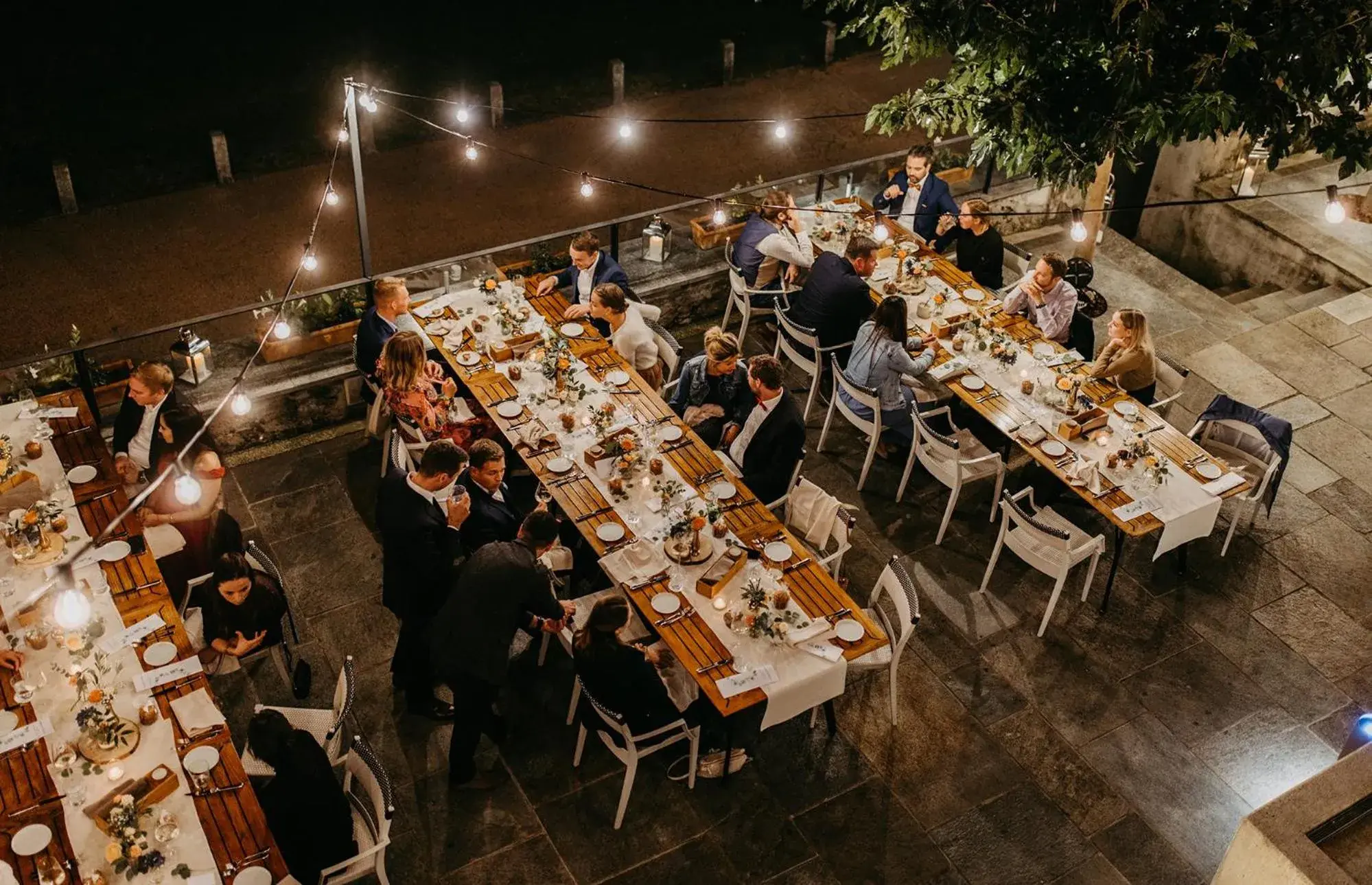 wedding, Bird's-eye View in Giardino Lago