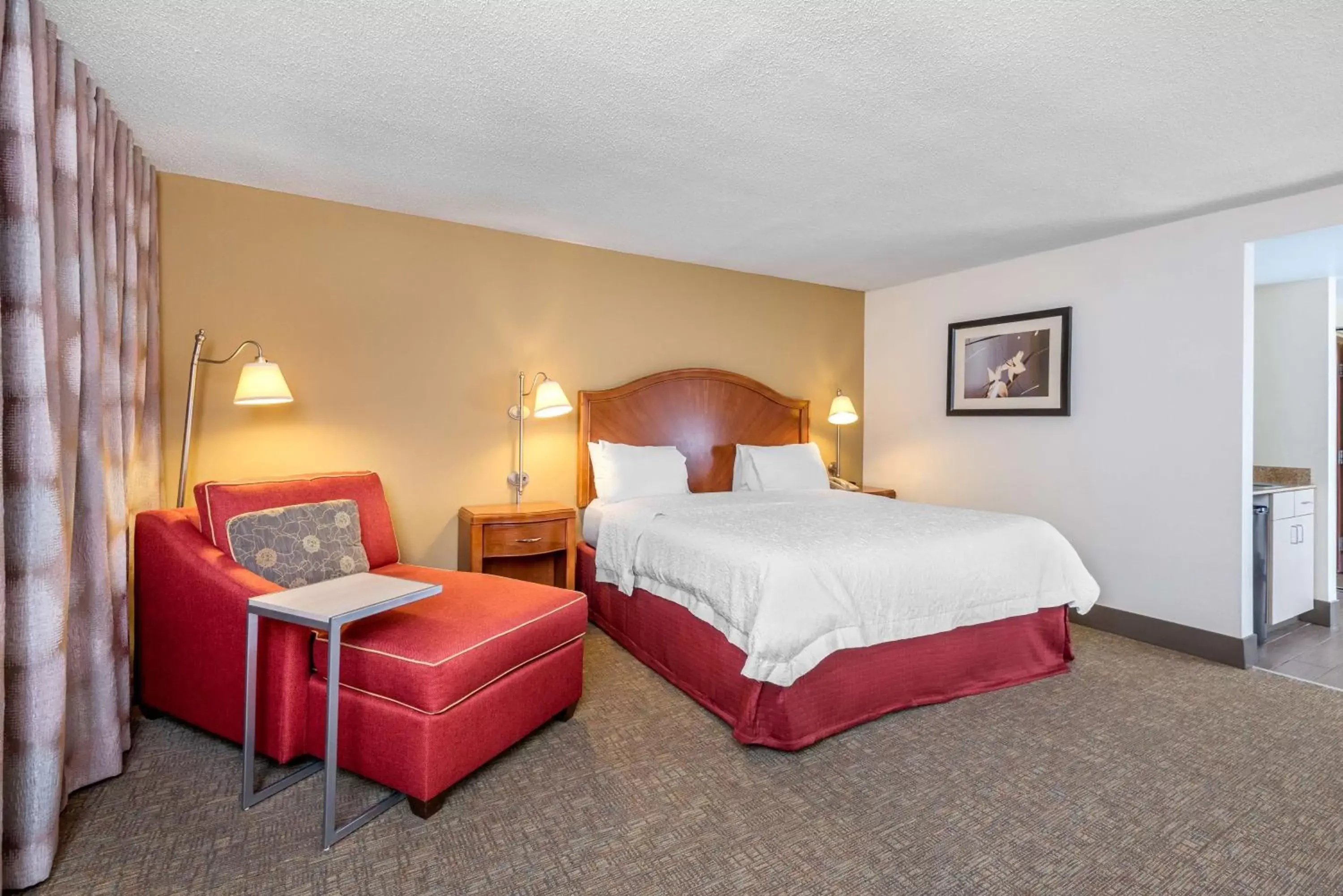 Living room, Bed in Hampton Inn Roanoke/Hollins - I-81