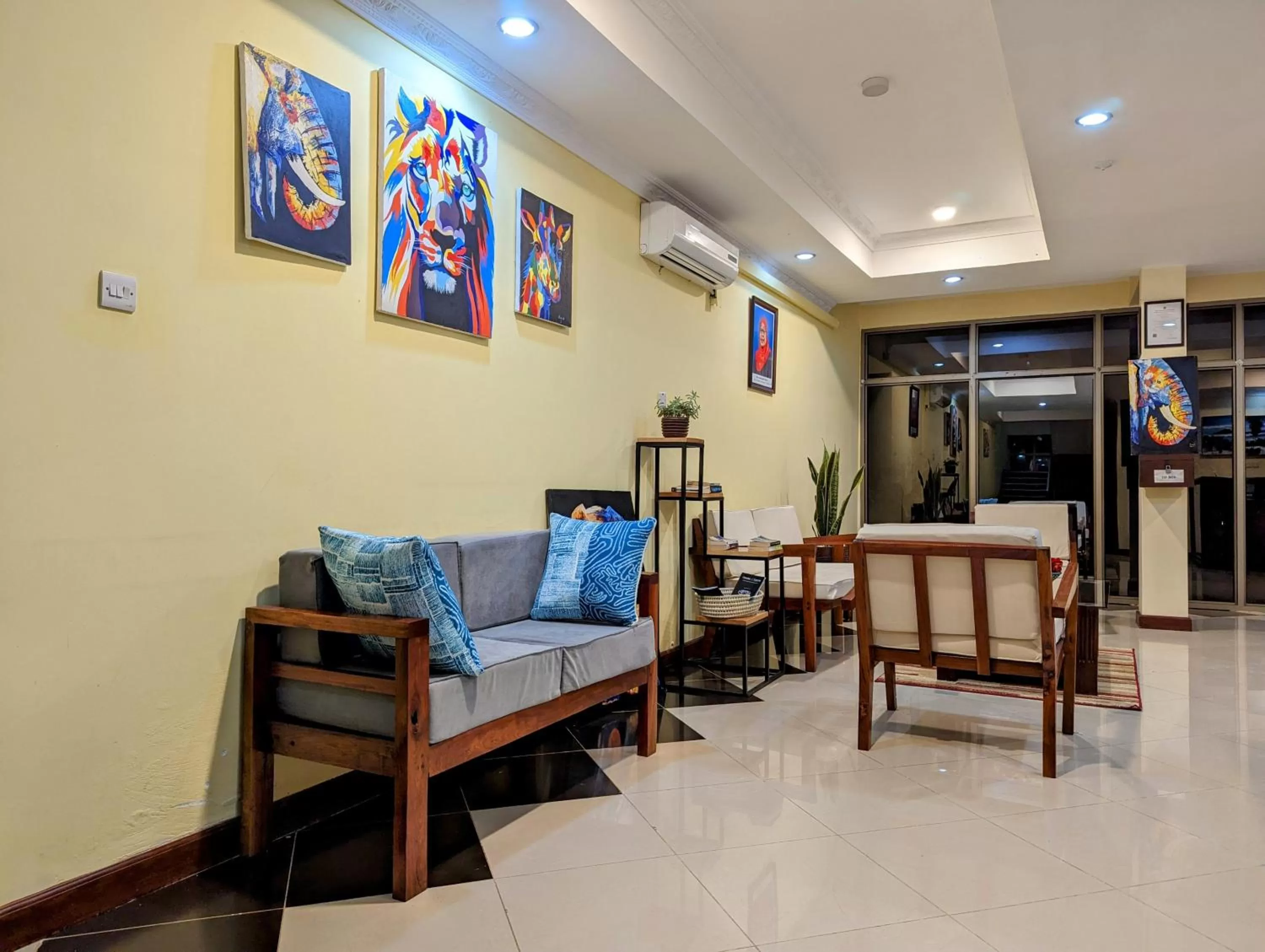 Seating area in Mvuli Hotels Arusha
