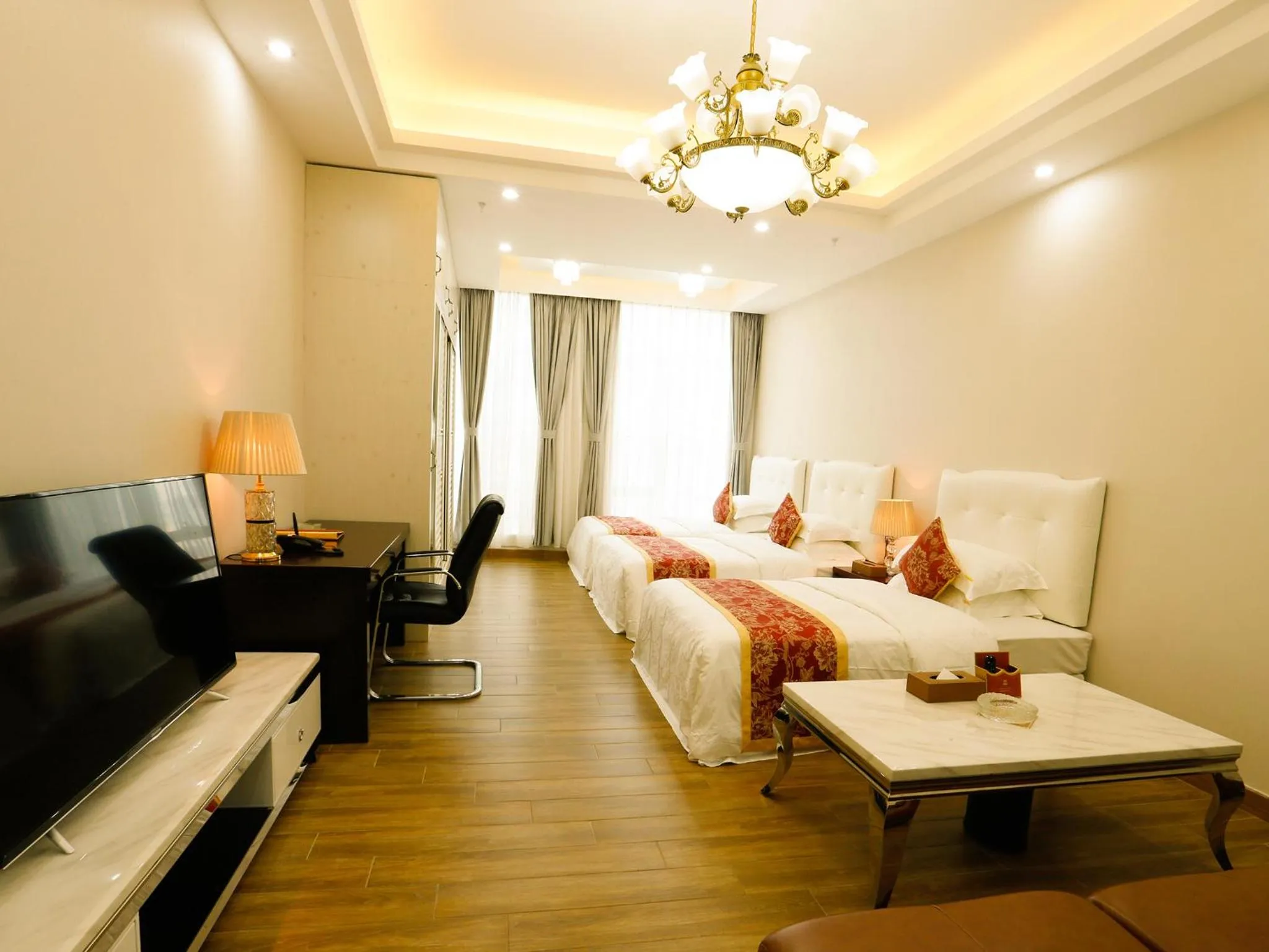 Photo of the whole room, Bed in Guangzhou Pengman Apartment Zhengjia Huanshi Branch