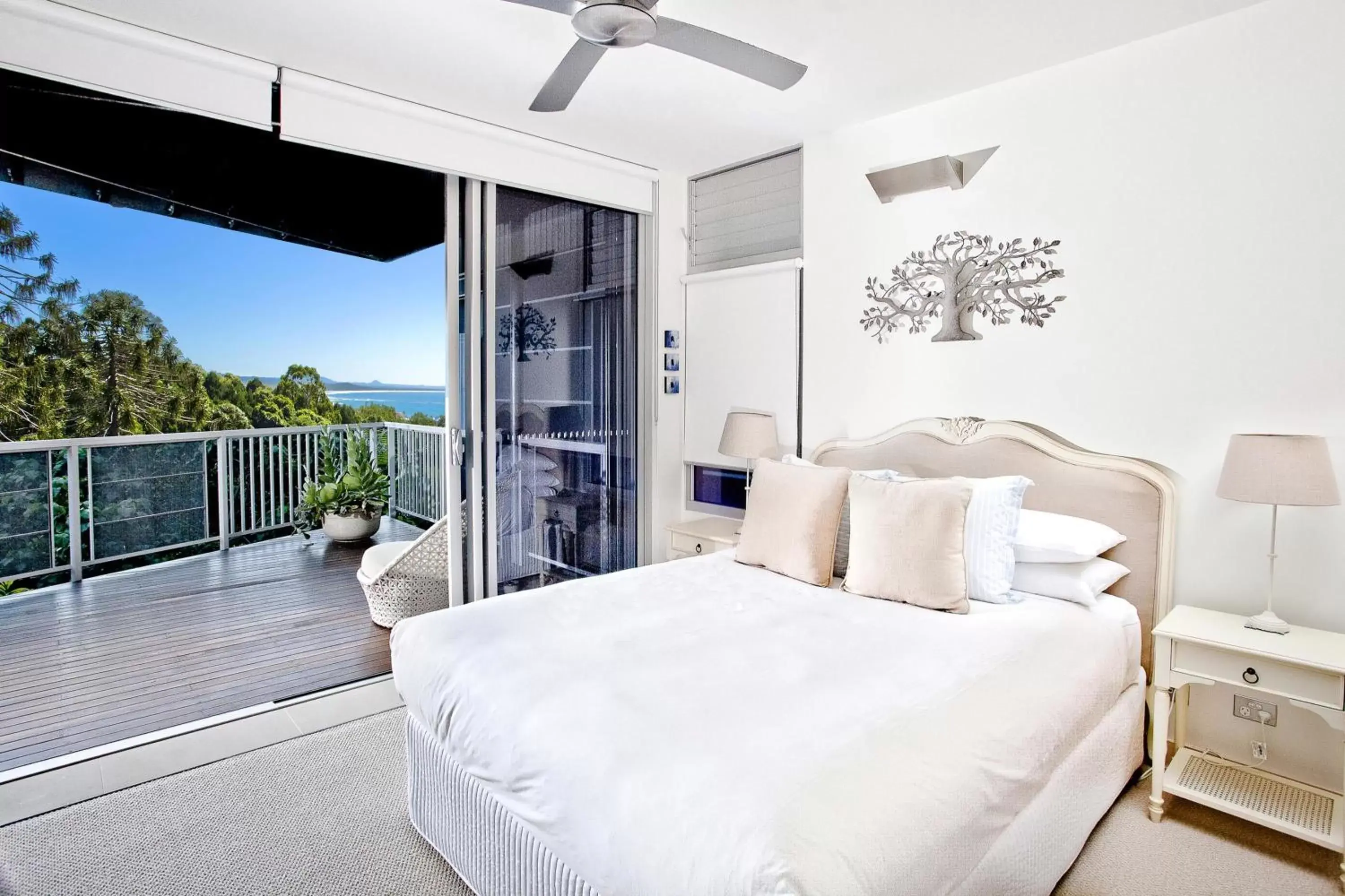 Bed in Peppers Noosa Resort and Villas