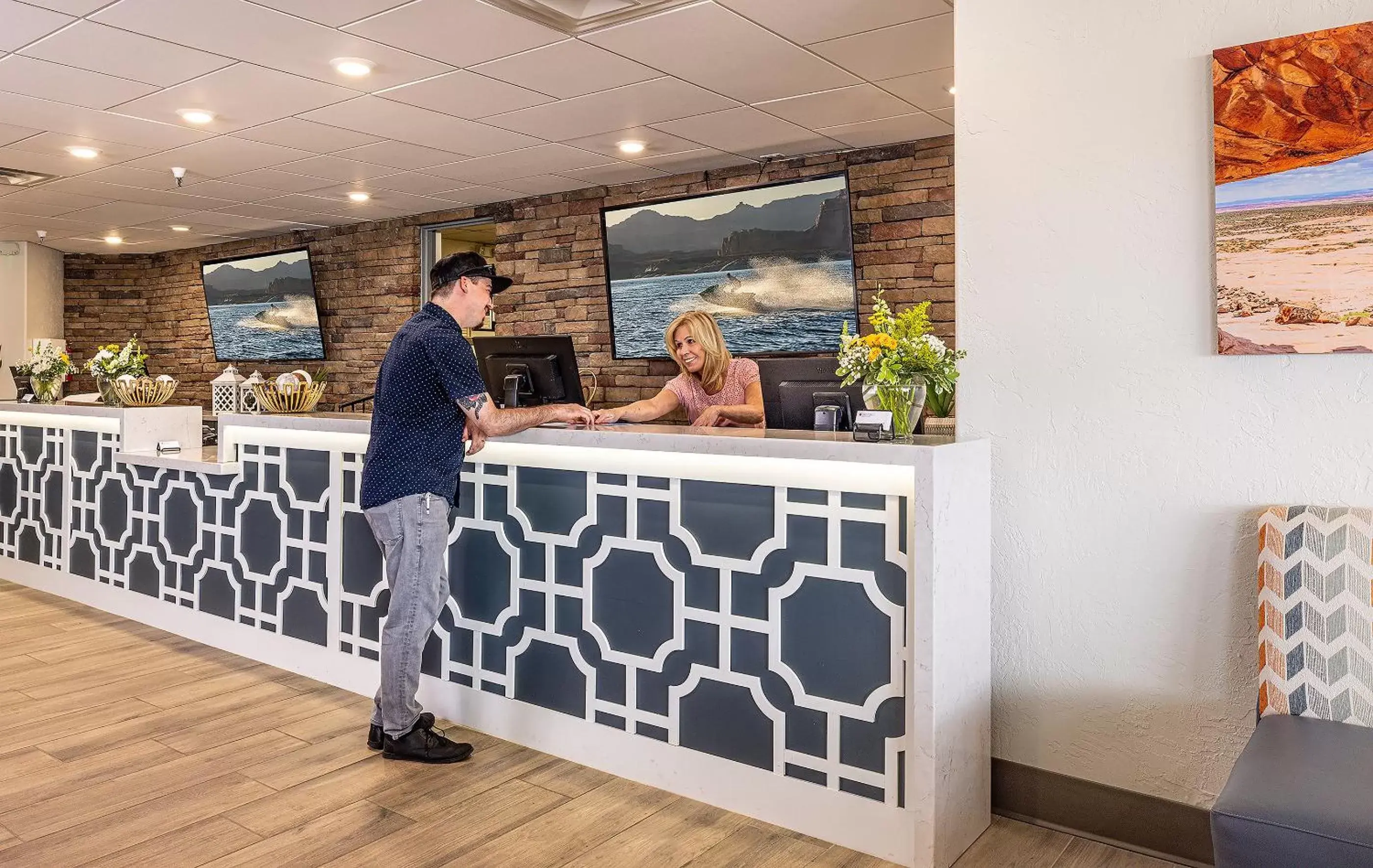 Lobby or reception in Lake Powell Resort Lobby or reception in Lake Powell Resort