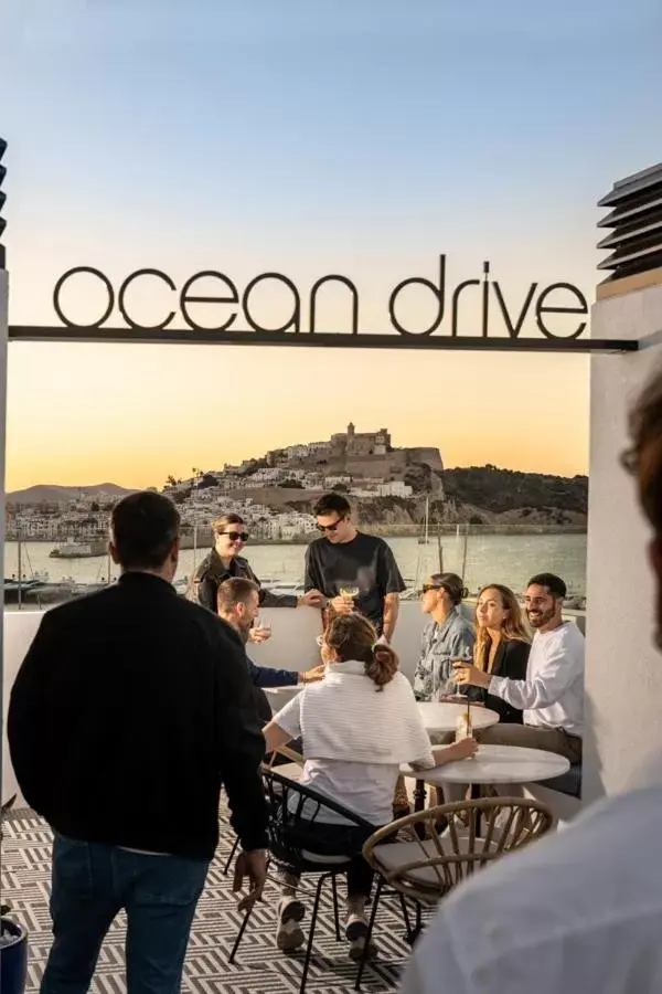 People in Ocean Drive Ibiza