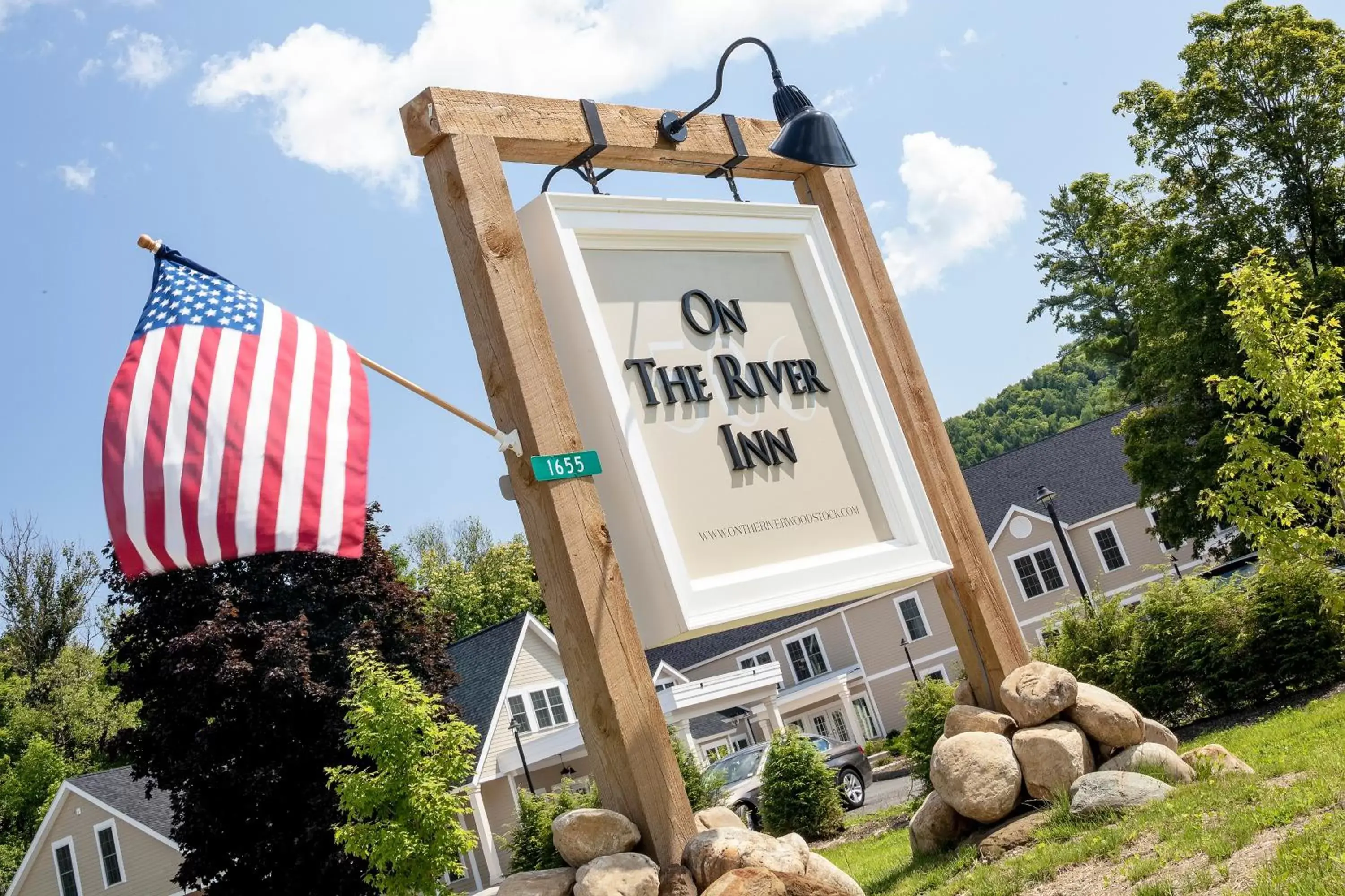 Facade/entrance in 506 On the River Inn Woodstock