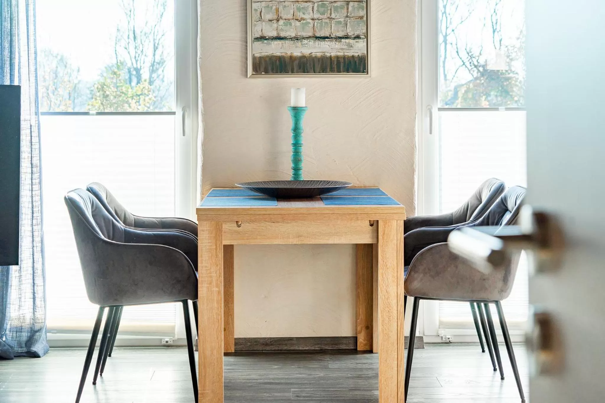 Living room in Villa Moorstern am Badesee Tannenhausen