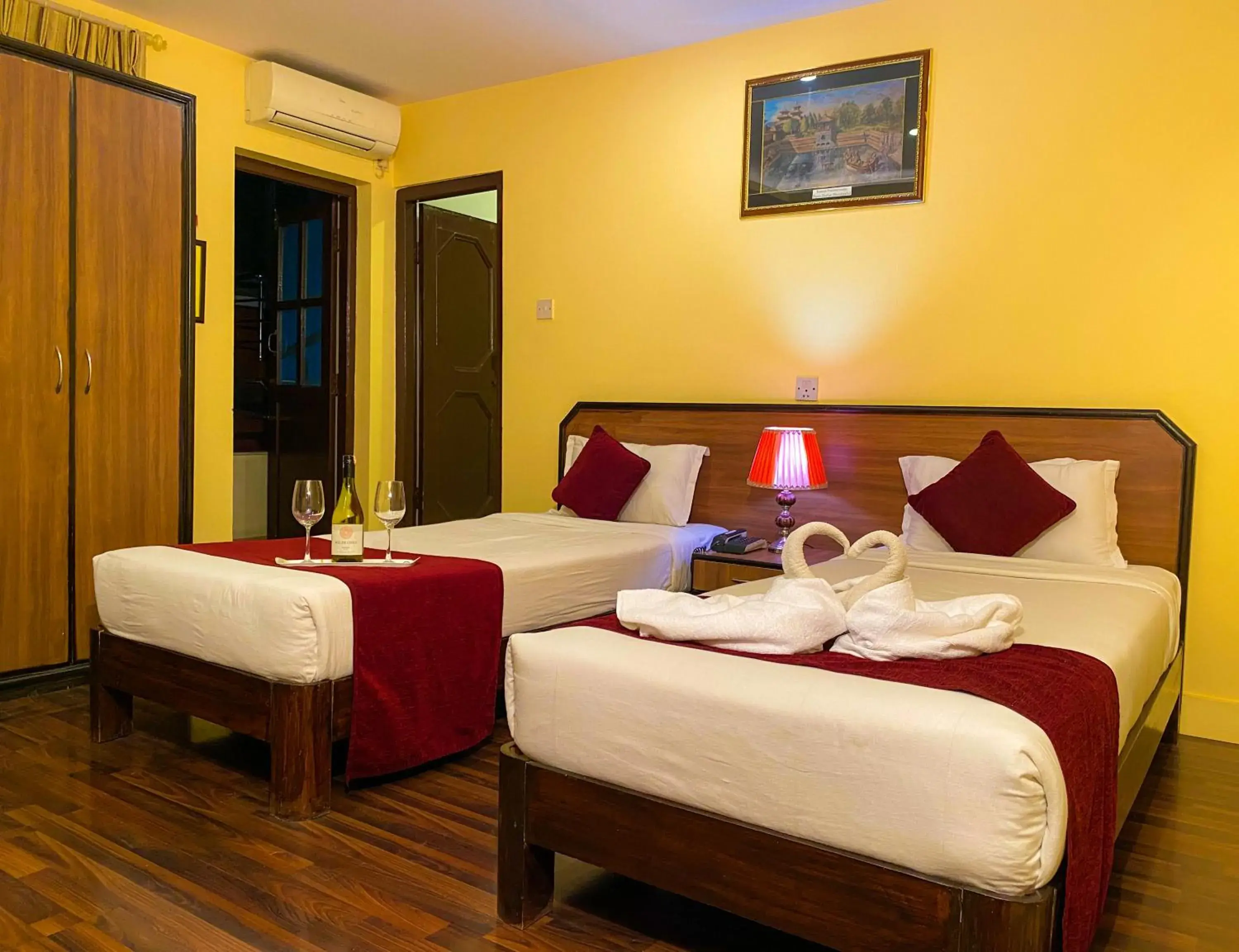 Bed in Thamel Grand Hotel