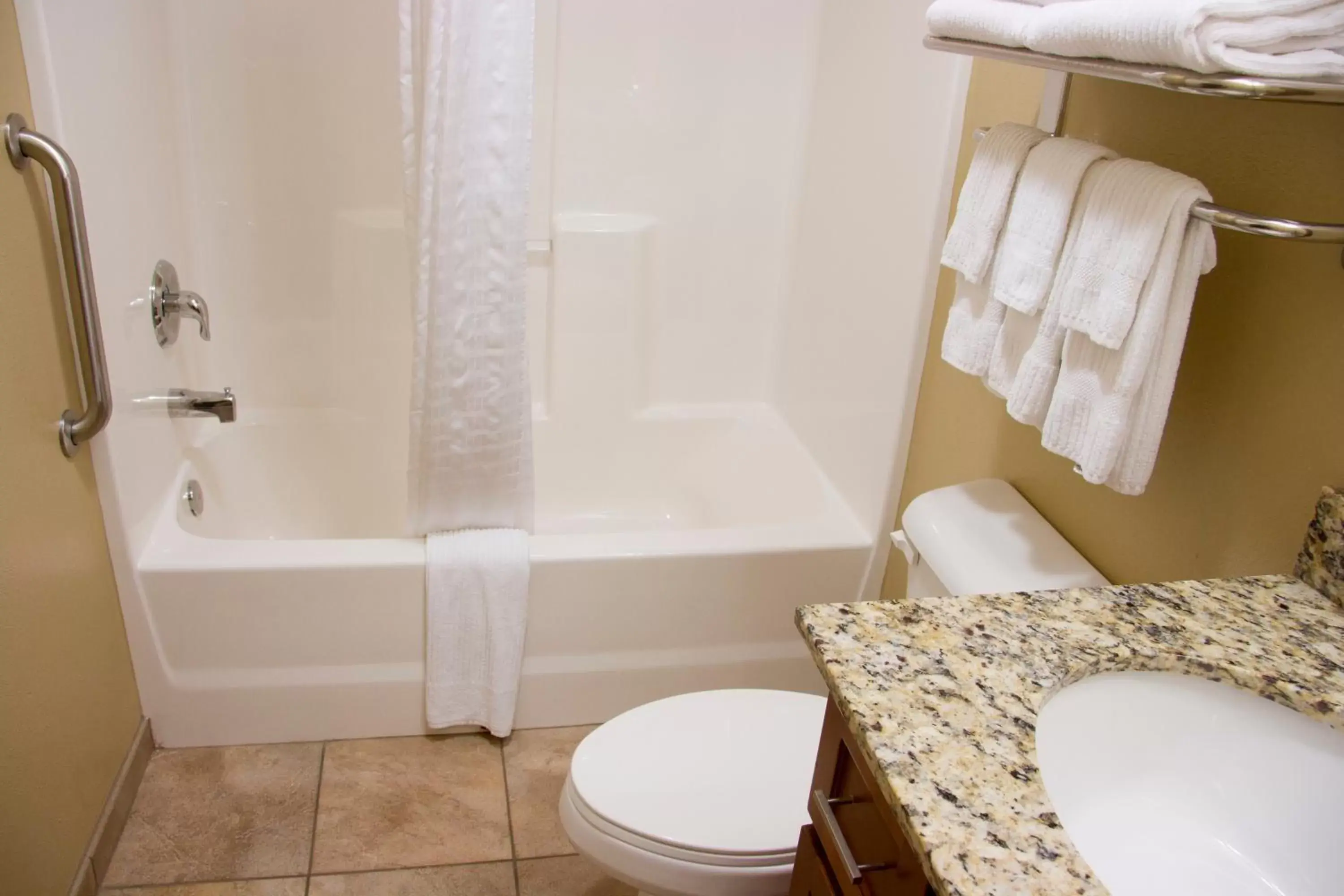 Photo of the whole room, Bathroom in Candlewood Suites Champaign-Urbana University Area, an IHG Hotel