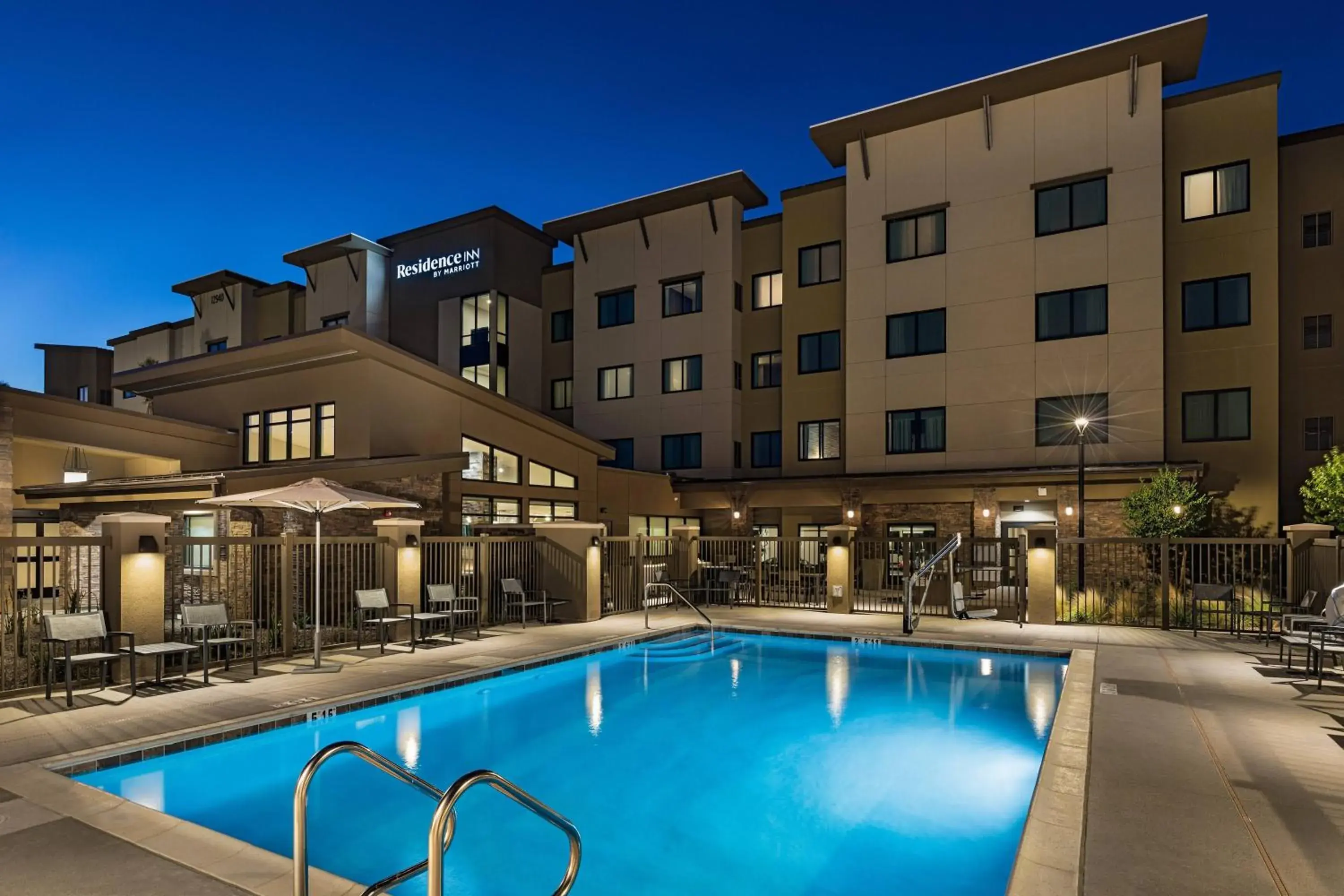 Swimming pool, Property Building in Residence Inn Riverside Moreno Valley