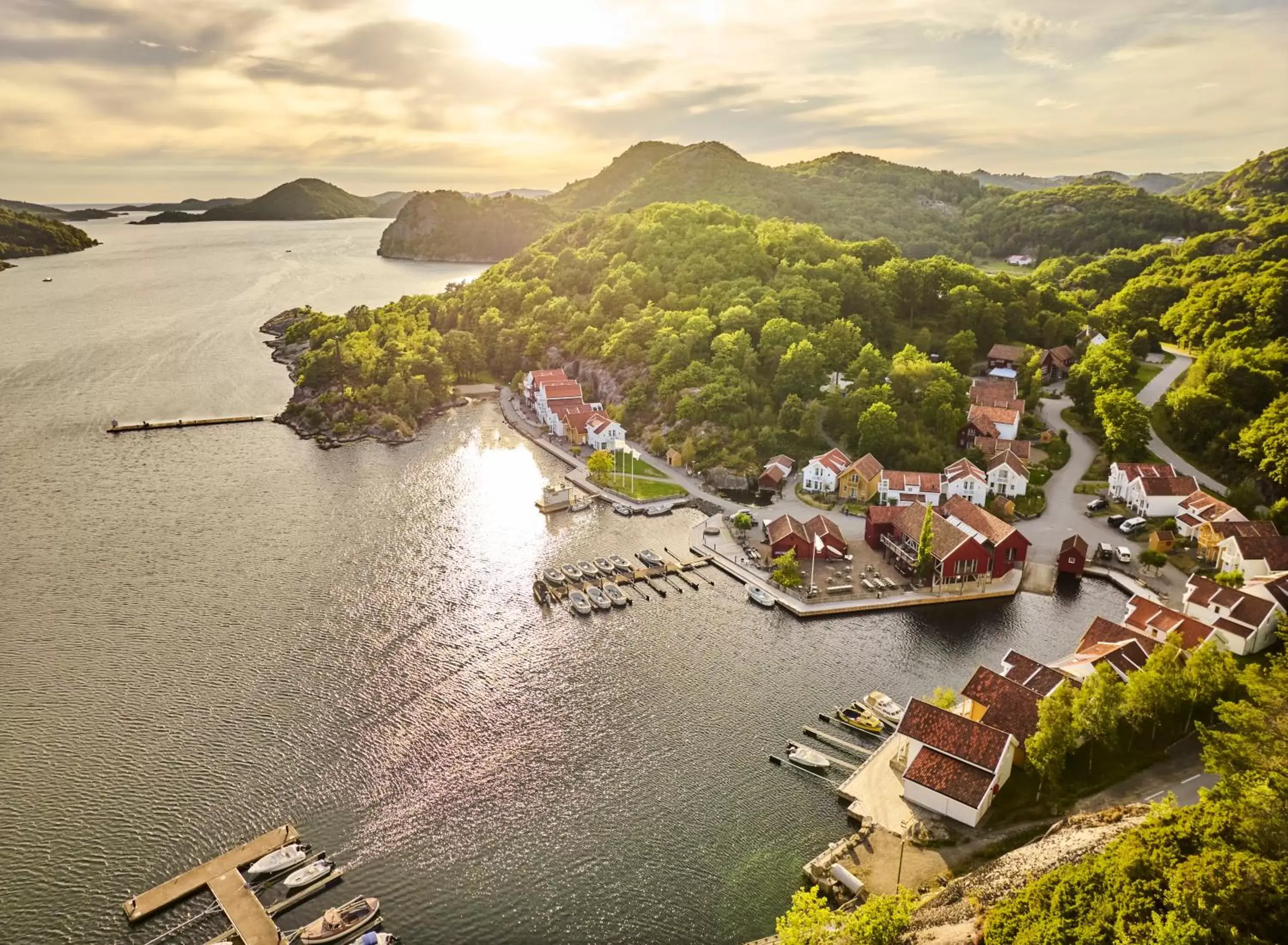 Property building, Bird's-eye View in Farsund Resort