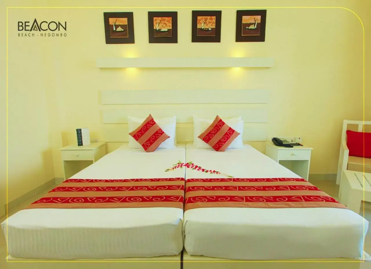 Bed in Beacon Beach Hotel Negombo