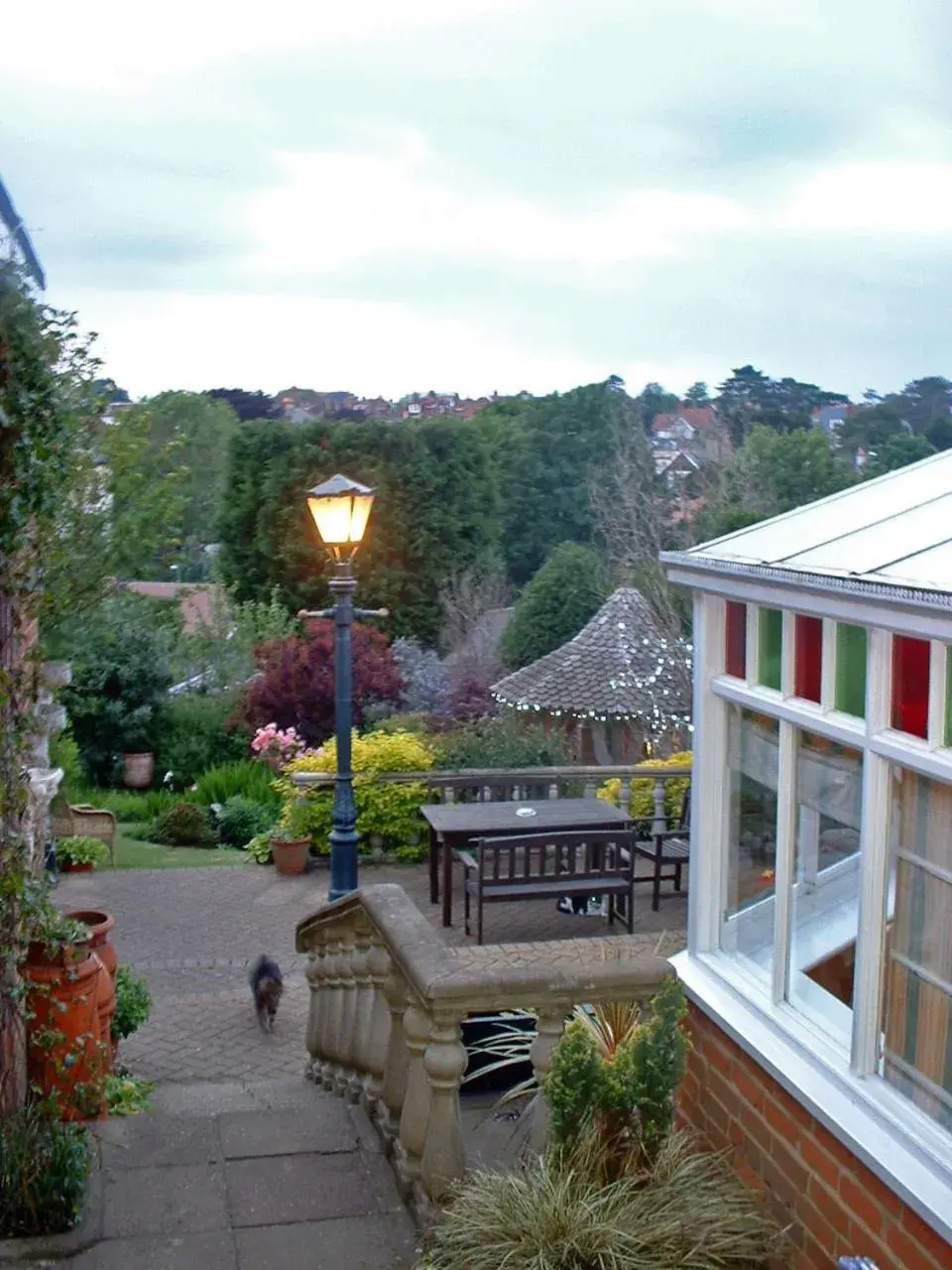 Garden view in Tower House 1066