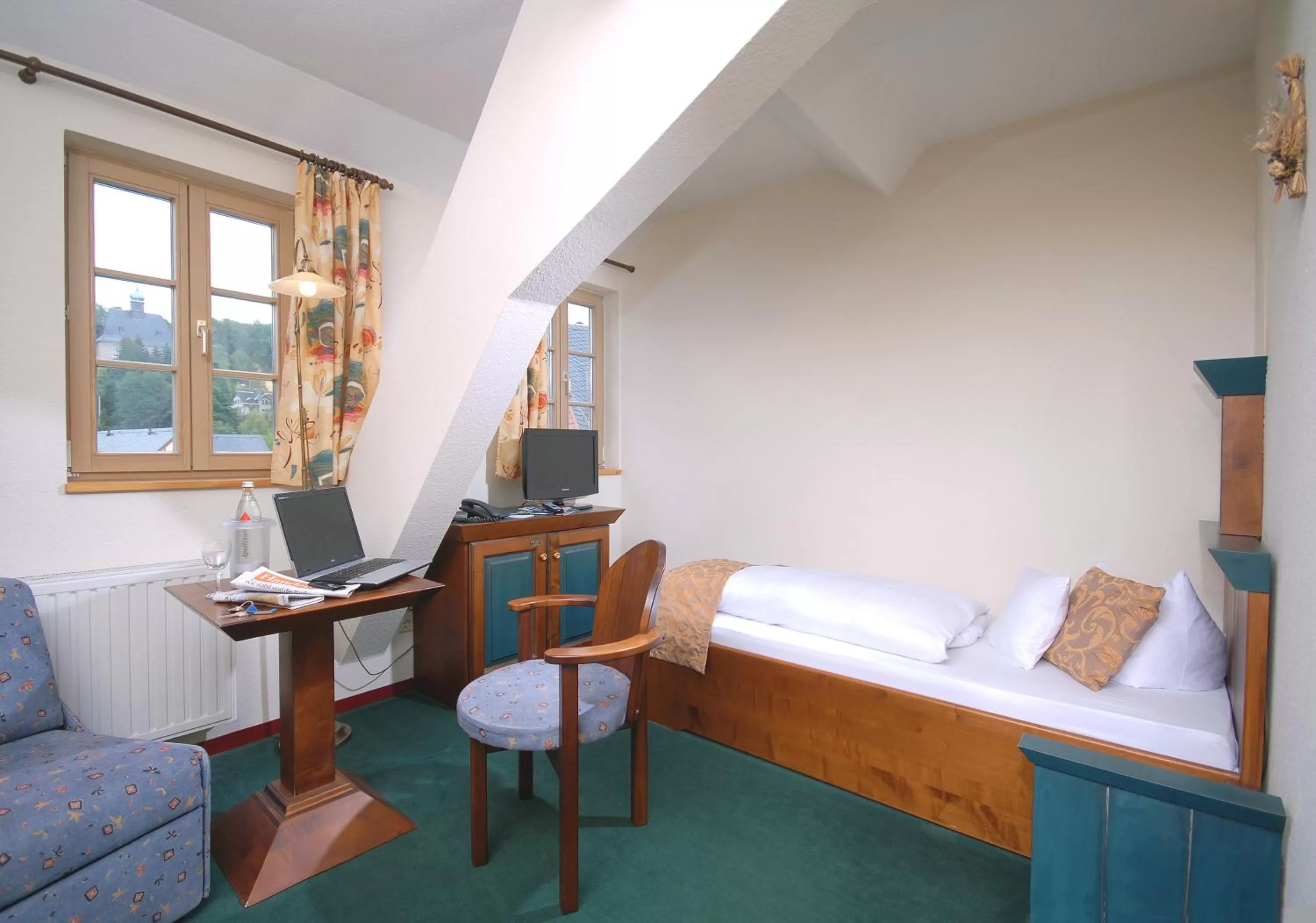 Decorative detail, Bed in Hotel Saigerhütte