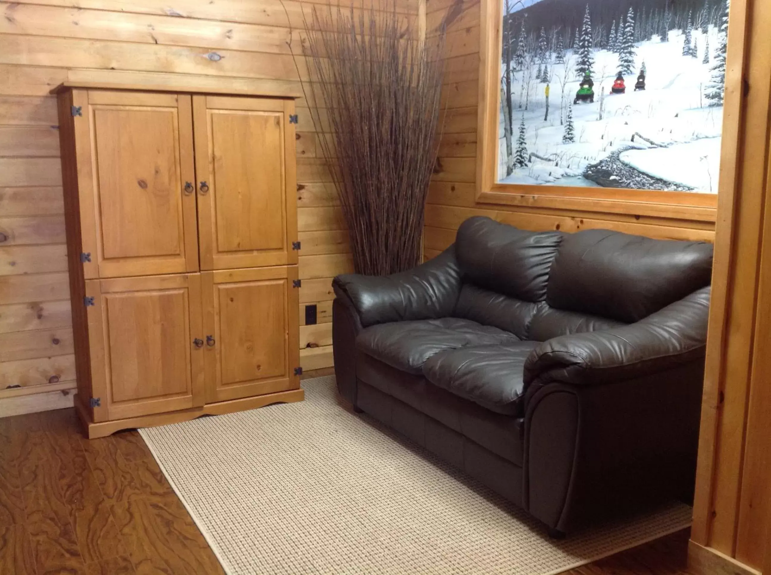 Communal lounge/ TV room, Seating Area in Madawaska Lodge