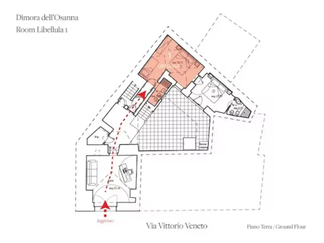 Floor Plan in Dimora Dell'Osanna Raro Villas Smart Rooms Collection