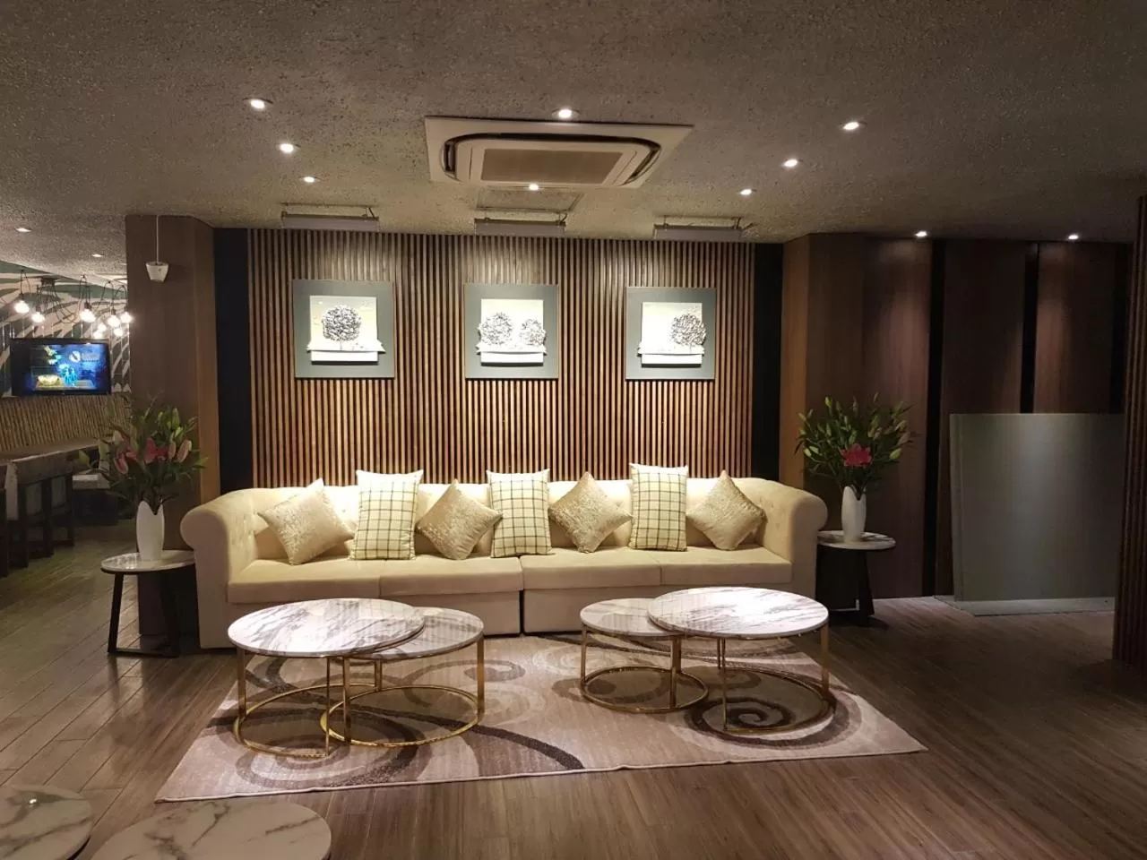 Seating area in KP Hotel