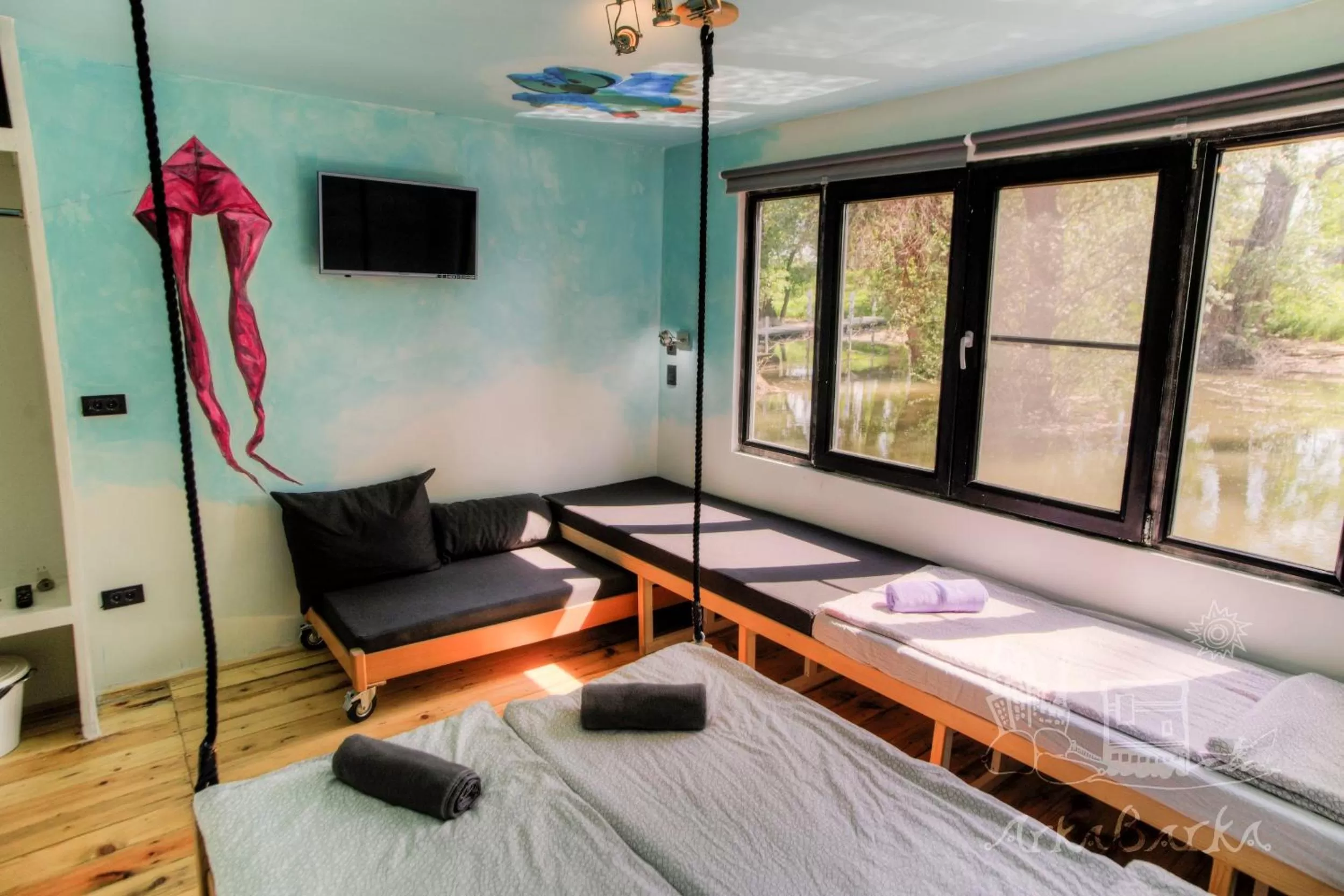 Spring, Bed in ArkaBarka 2- Floating Dream Rooms and Apartments