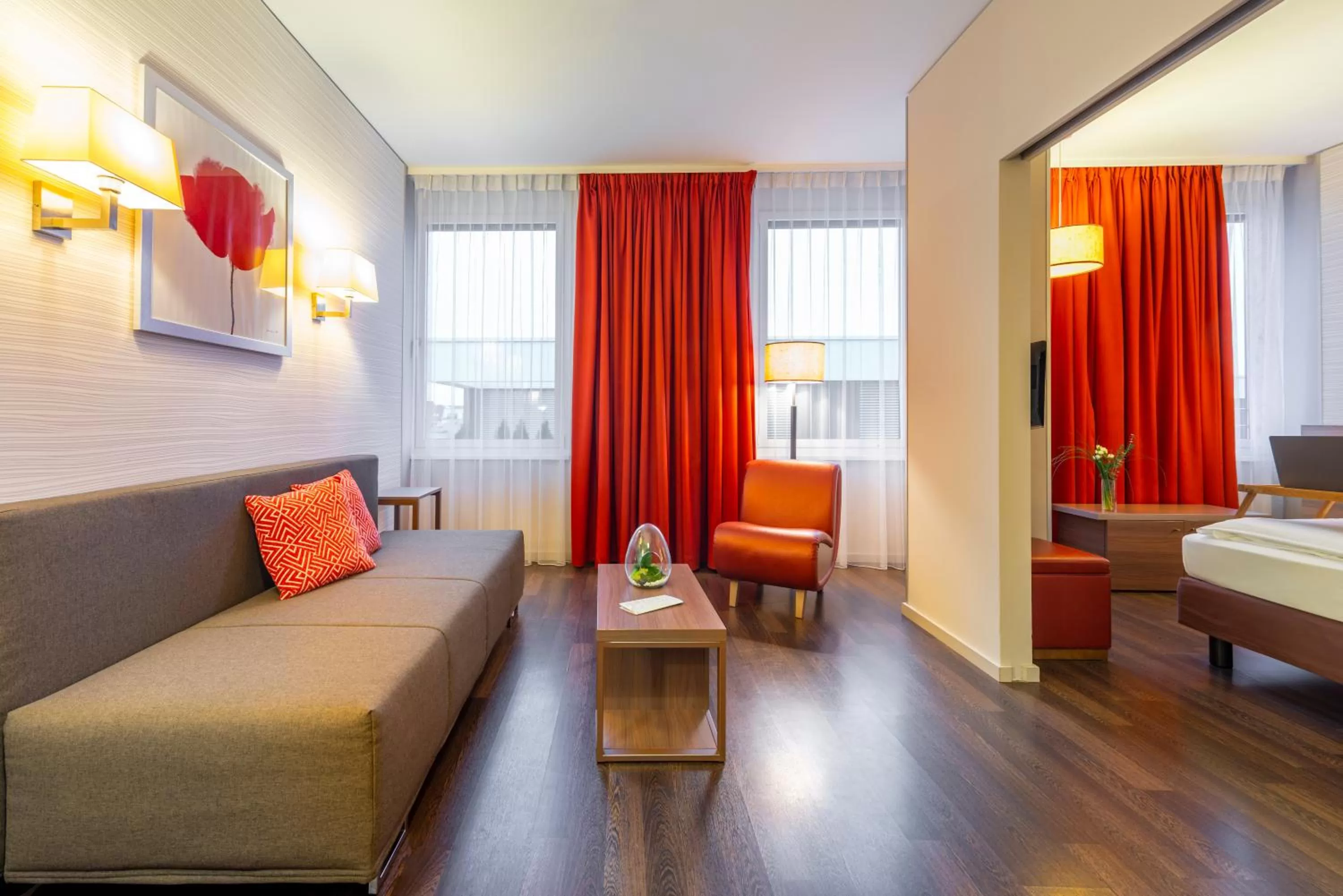 Seating area, Bed in Aparthotel Adagio Berlin Kurfürstendamm