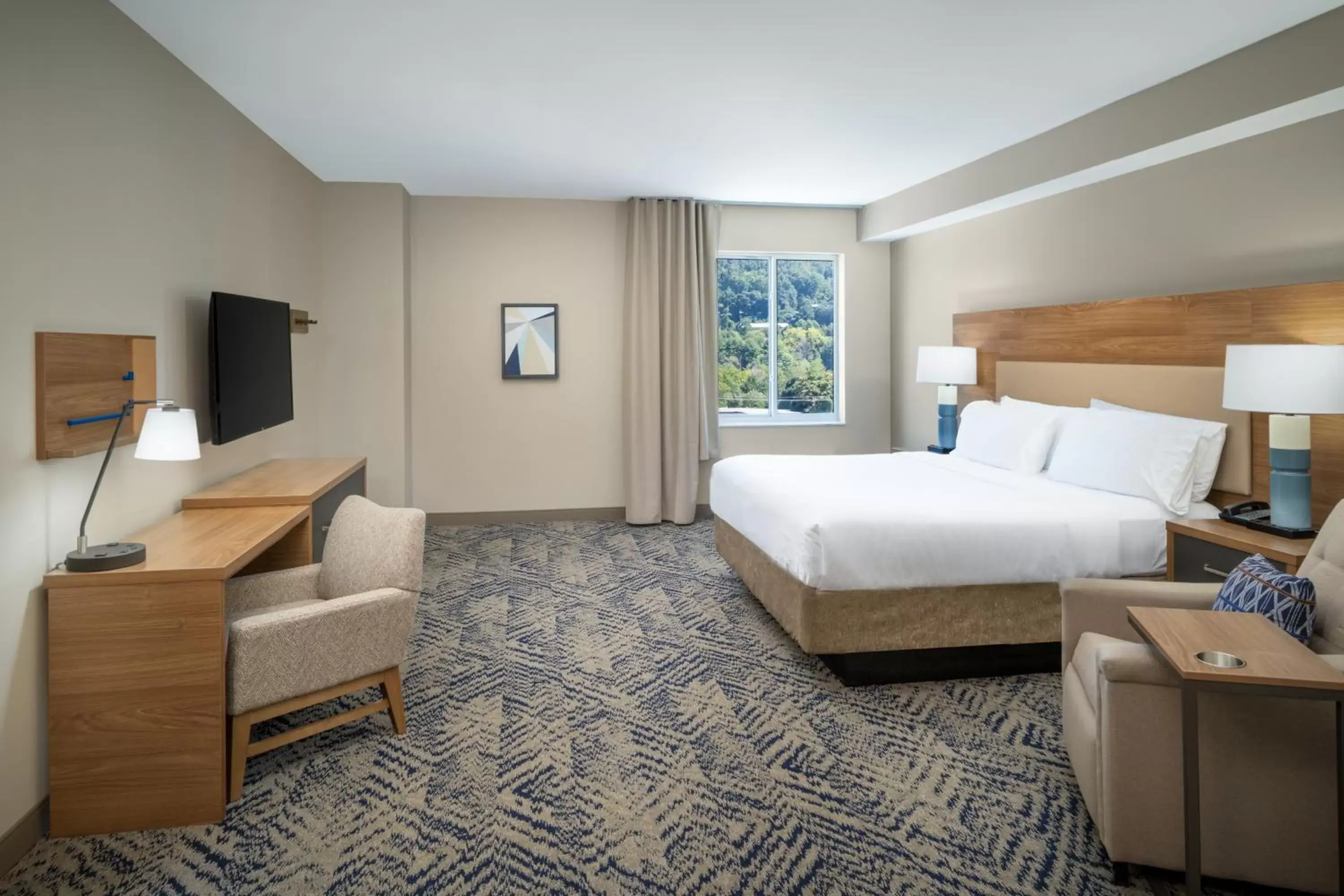 Bedroom, Bed in Candlewood Suites - Asheville Downtown, an IHG Hotel