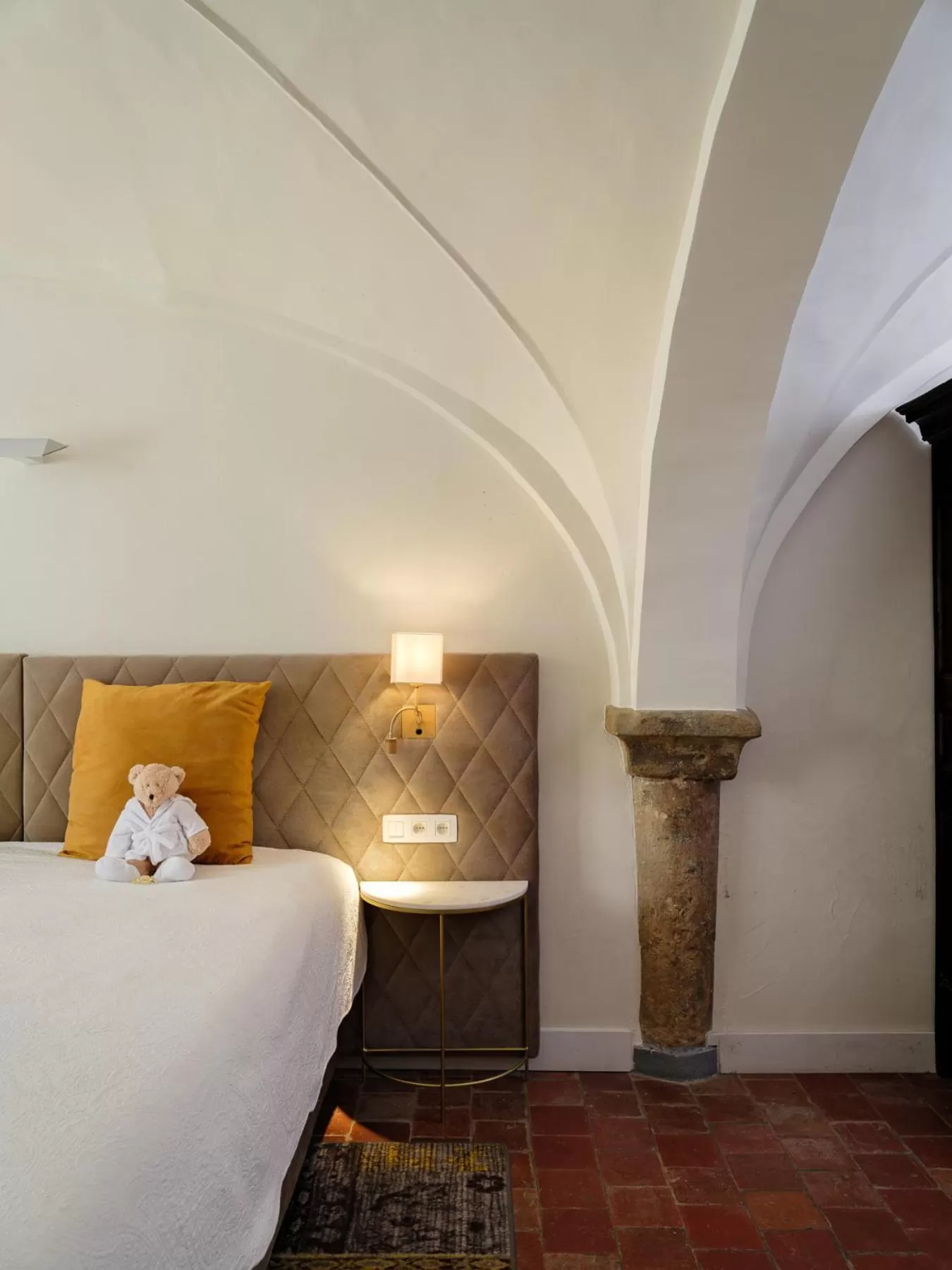 Decorative detail, Bed in Canal View Hotel Ter Brughe by CW Hotel Collection