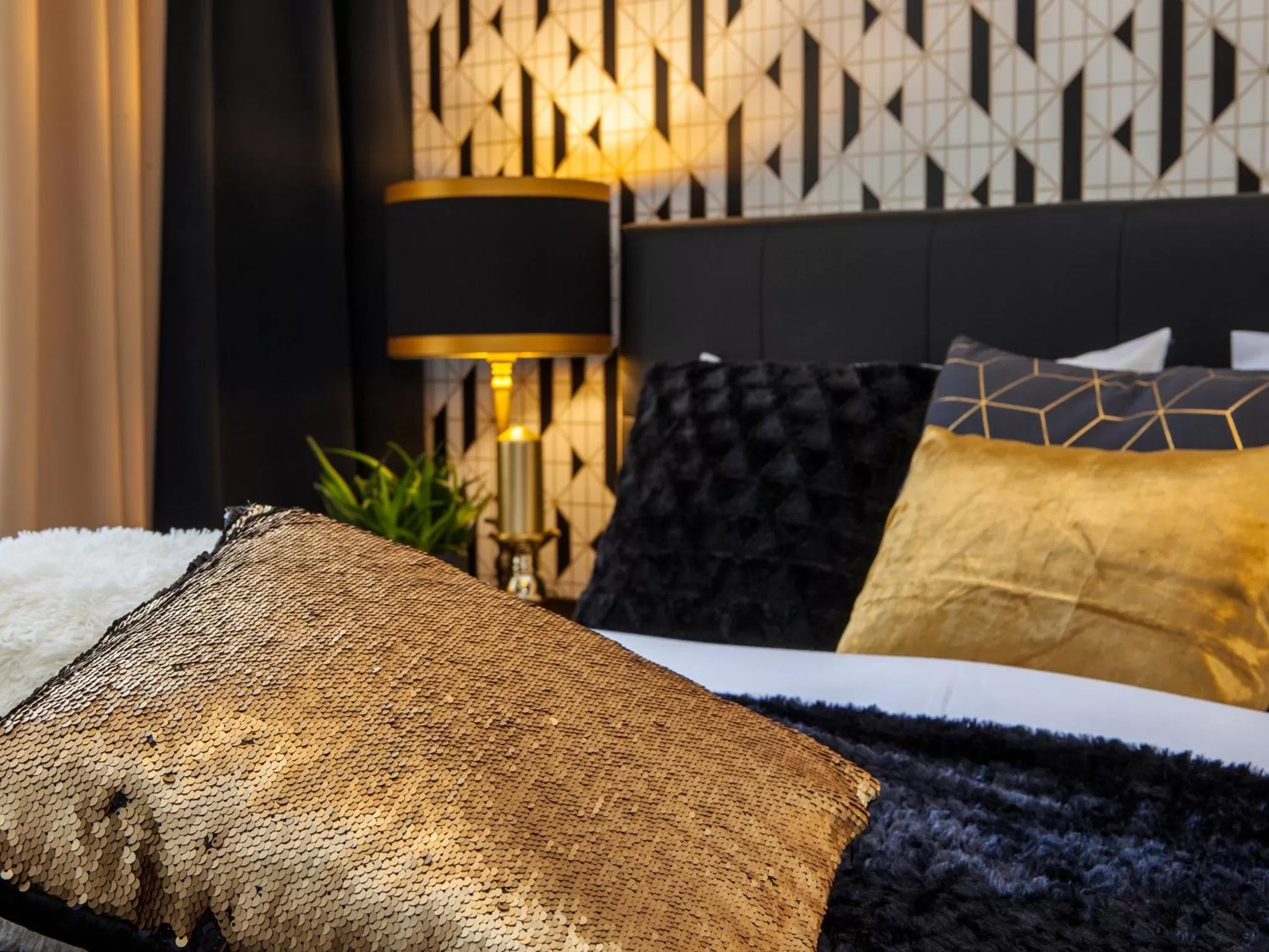 Decorative detail, Bed in Golden Prague Rooms