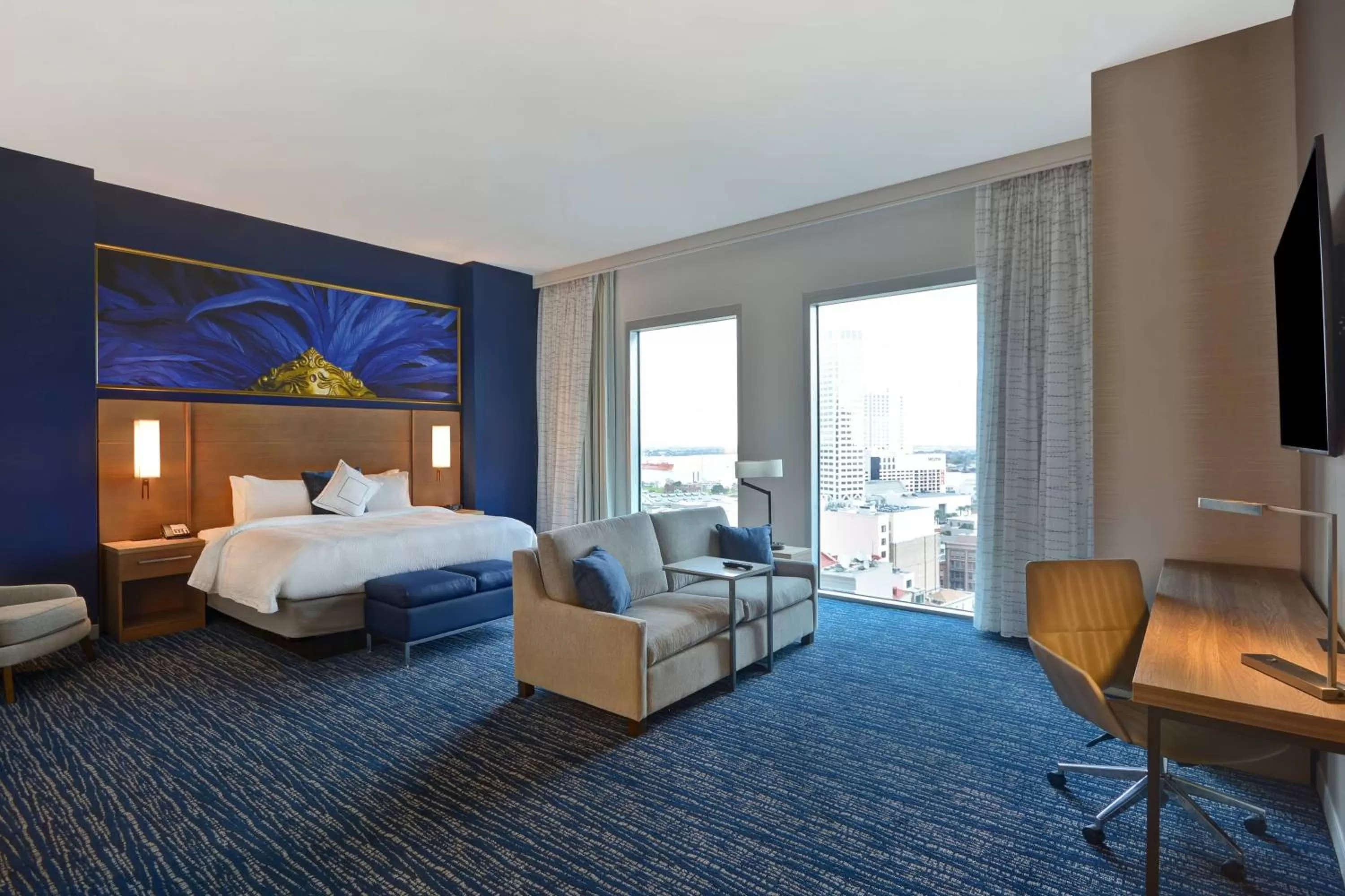 Bedroom, Bed in Residence Inn by Marriott New Orleans French Quarter Area/Cen B