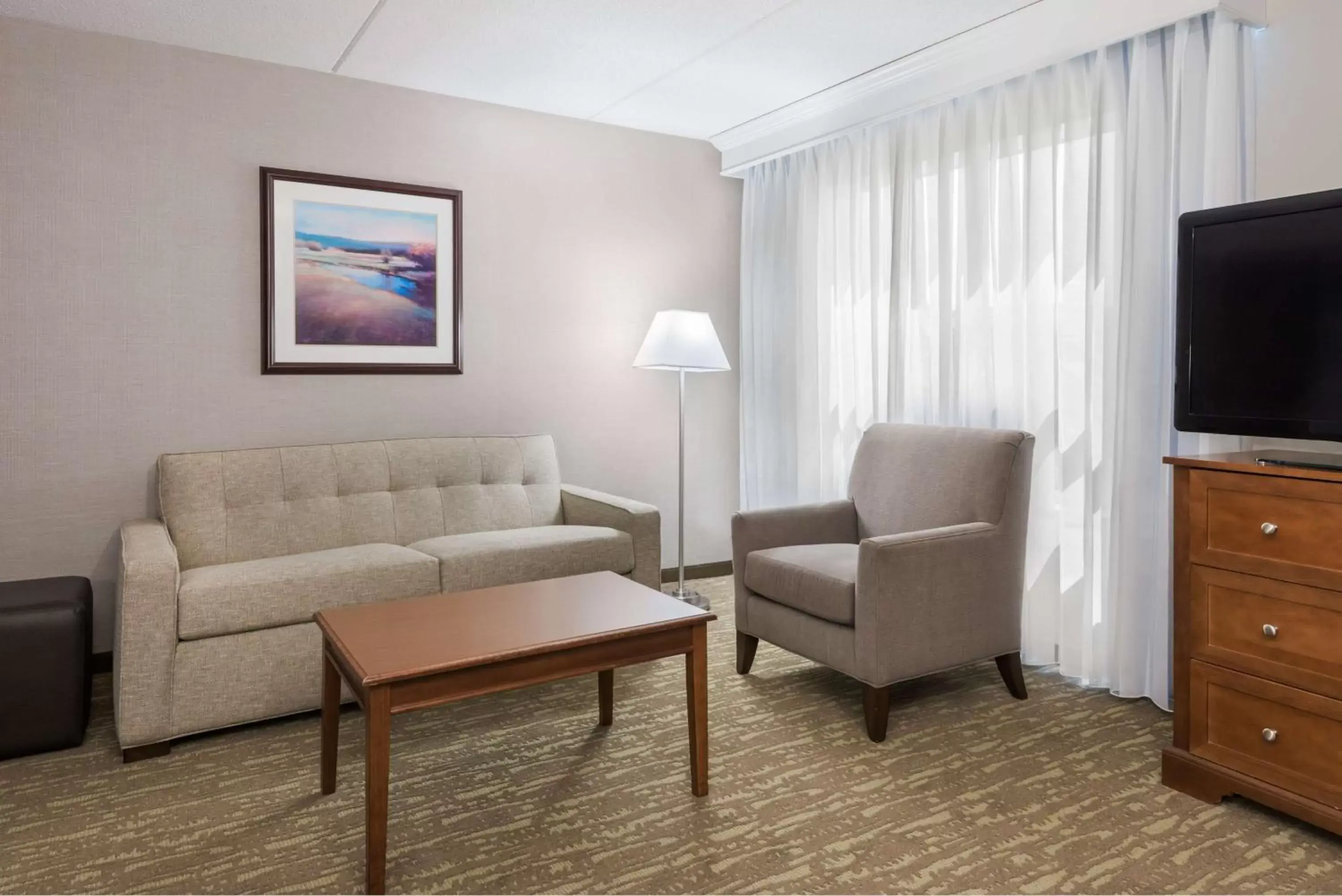 Living room, Seating Area in Homewood Suites by Hilton Holyoke-Springfield/North