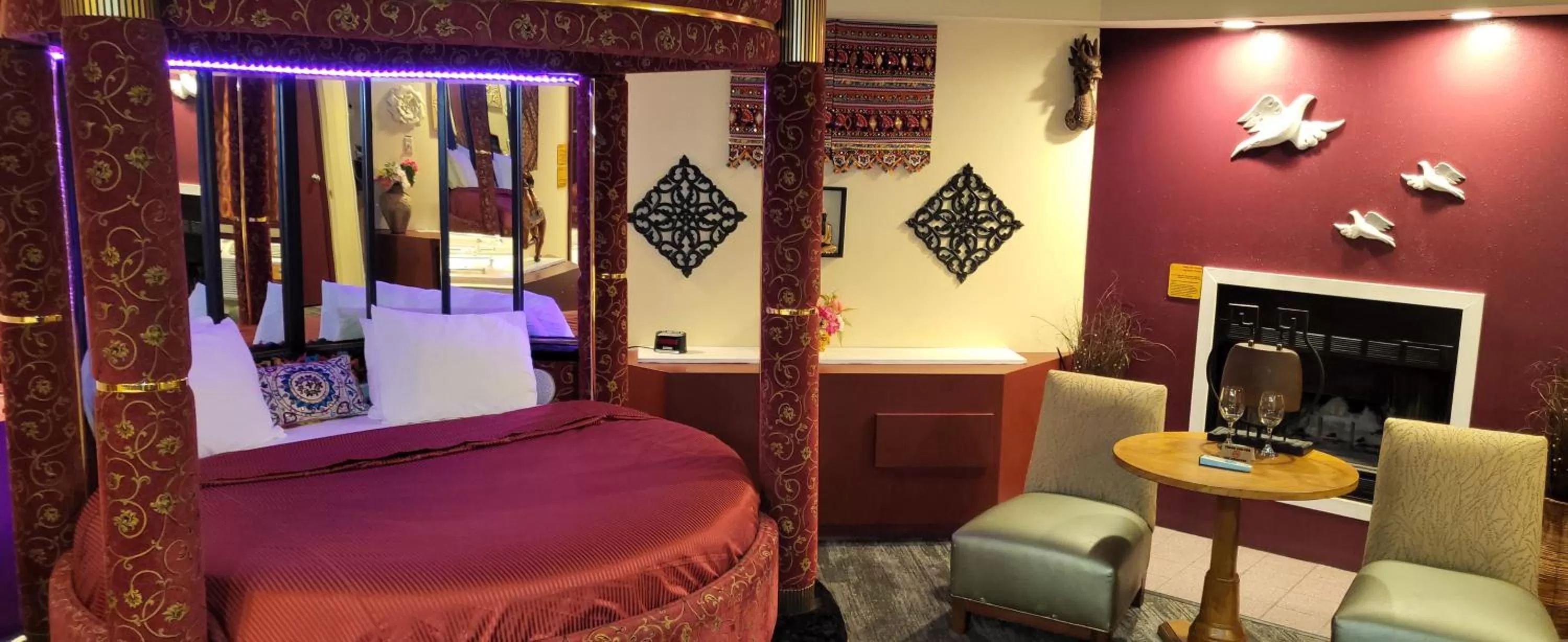 Bed in Inn of the Dove - Romantic Luxury Suites with Jacuzzi & Seasonal Fireplace at Harrisburg-Hershey-Philadelphia, PA