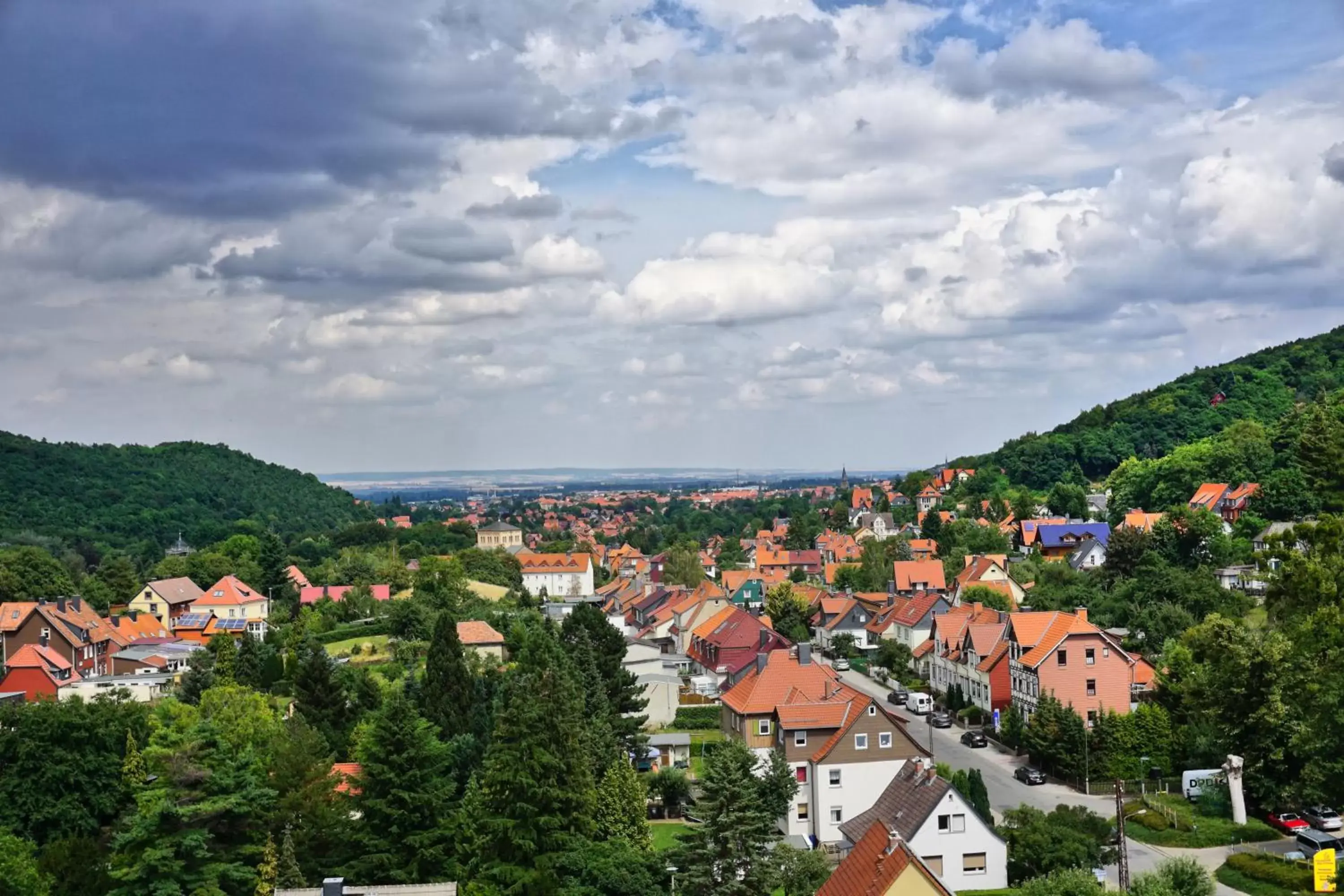 City view, Bird's-eye View in Hasseröder Burghotel