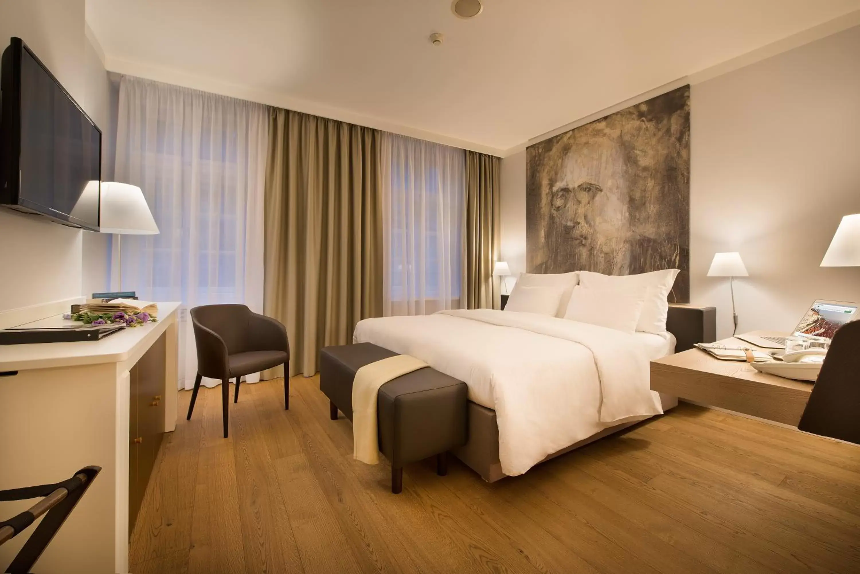 Bed in Design Hotel Neruda