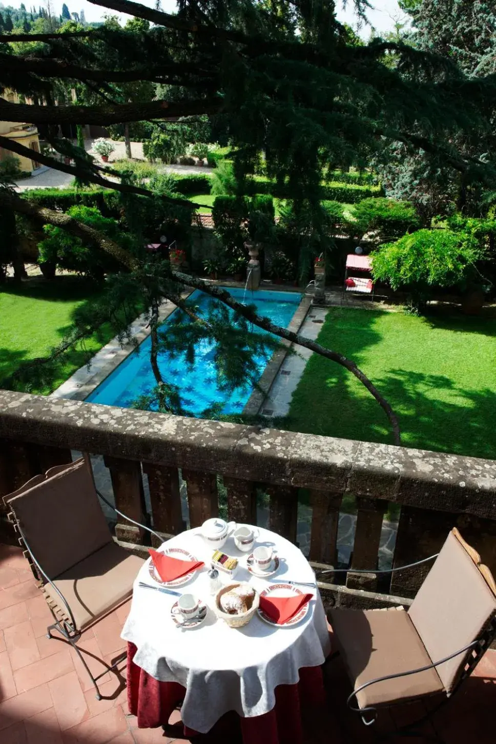Balcony/Terrace, Pool View in Park Palace Hotel