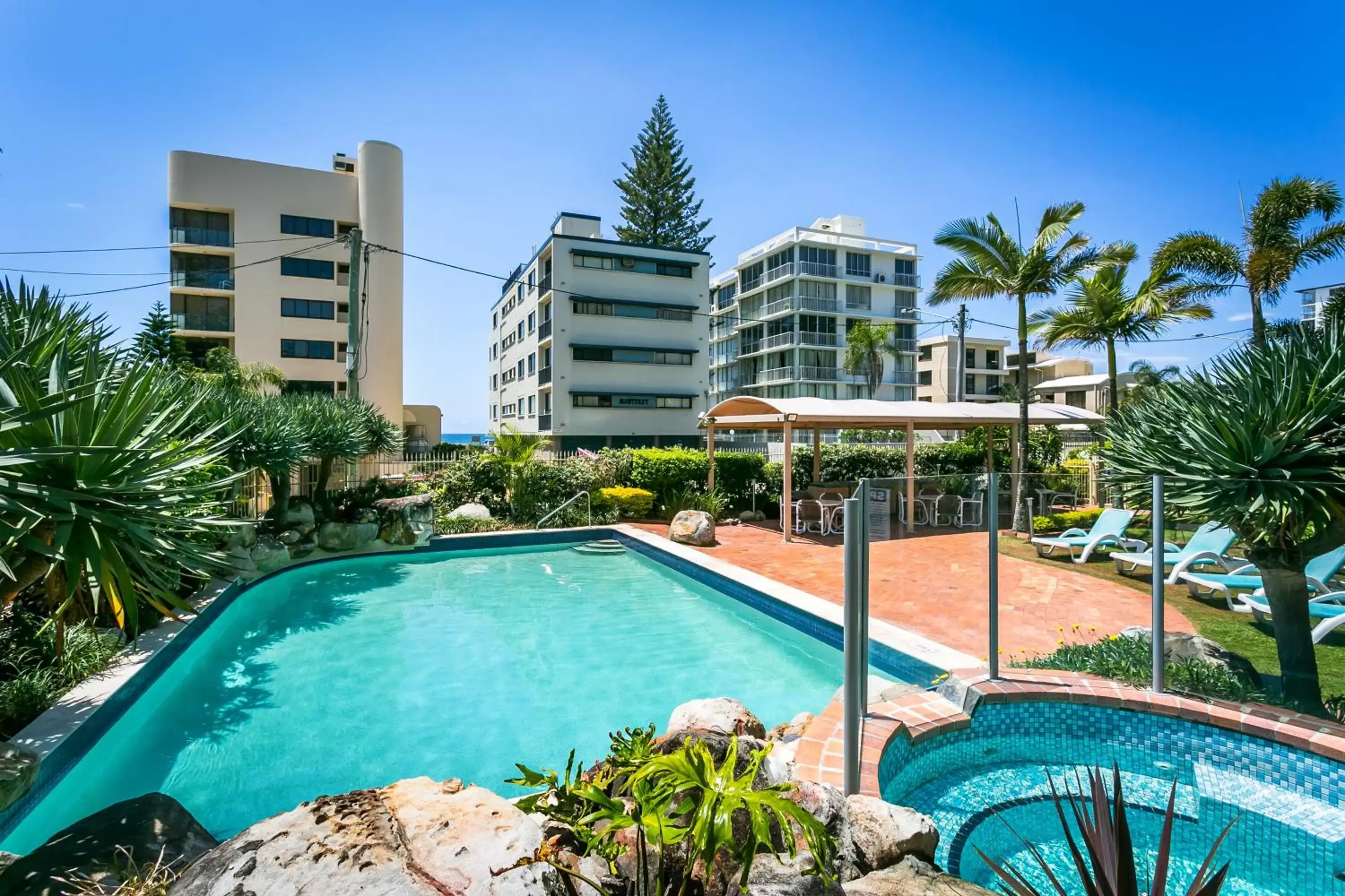 BBQ facilities, Property Building in Surfers Beachside Holiday Apartments