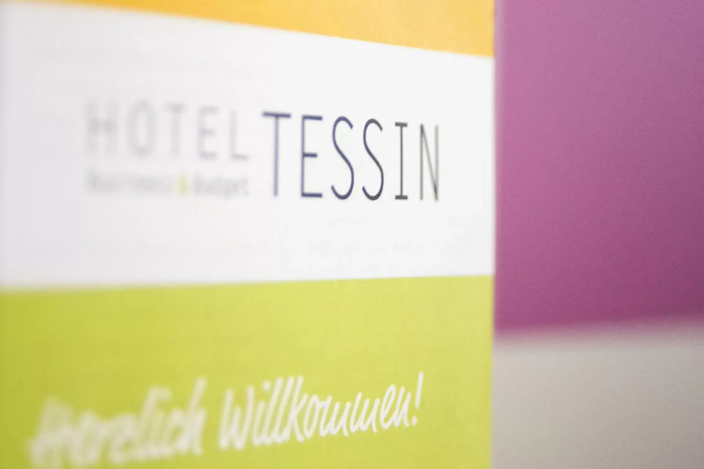 Text overlay, Property Logo/Sign in Business & Budget Hotel Tessin