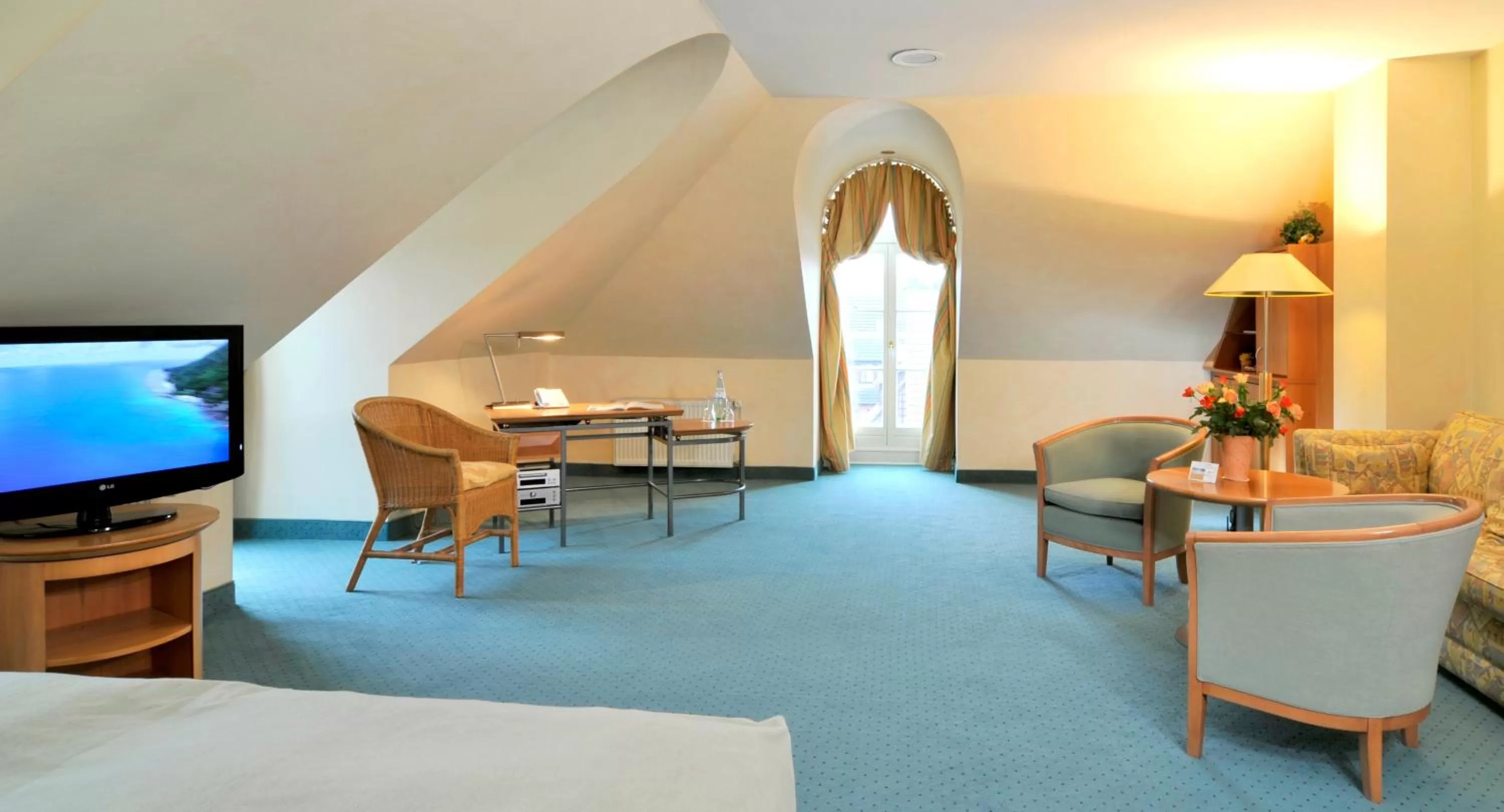 Living room, Bed in Hotel Landhaus an de Dün