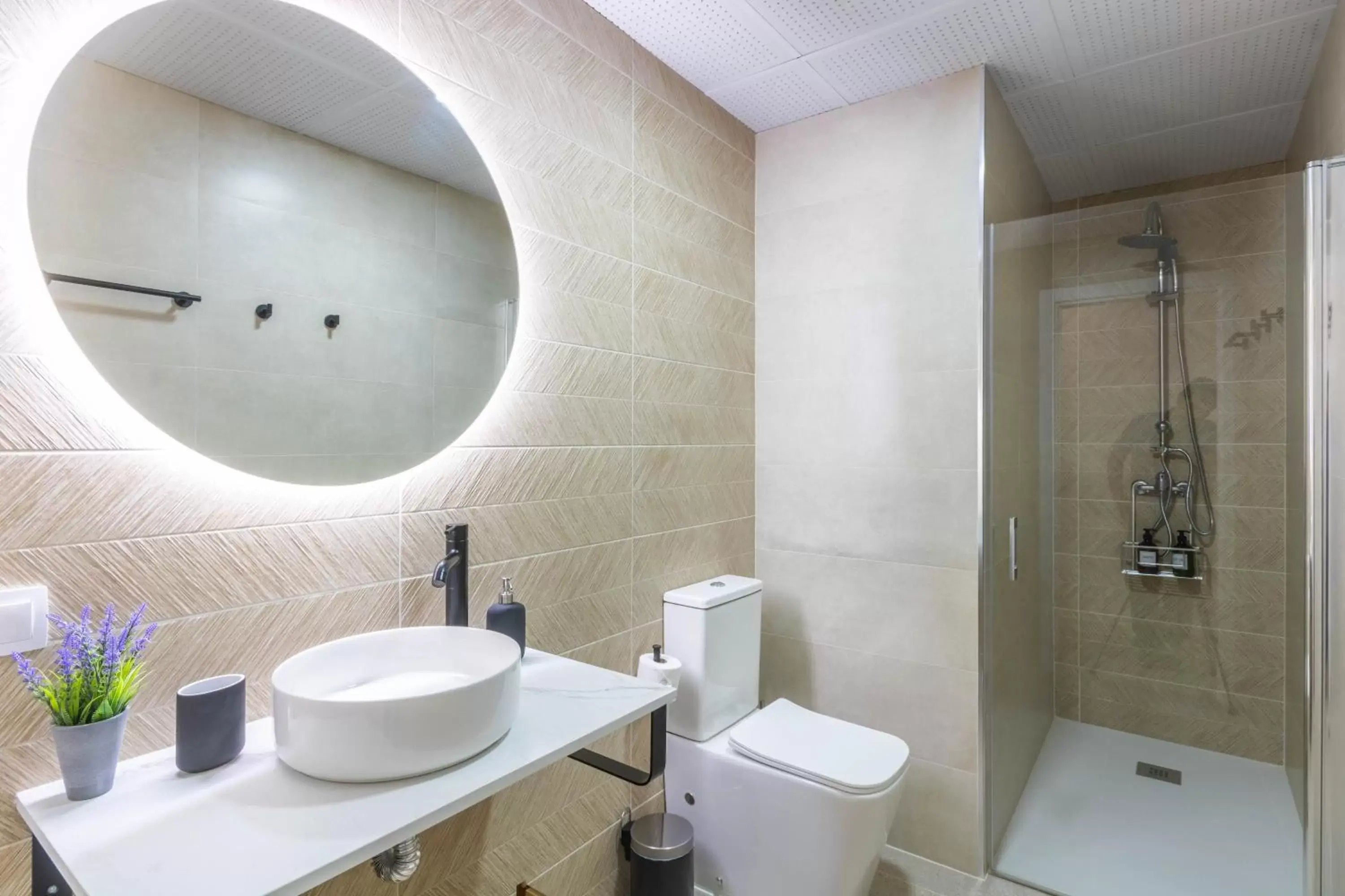 Shower, Bathroom in Apartamentos Alnatur