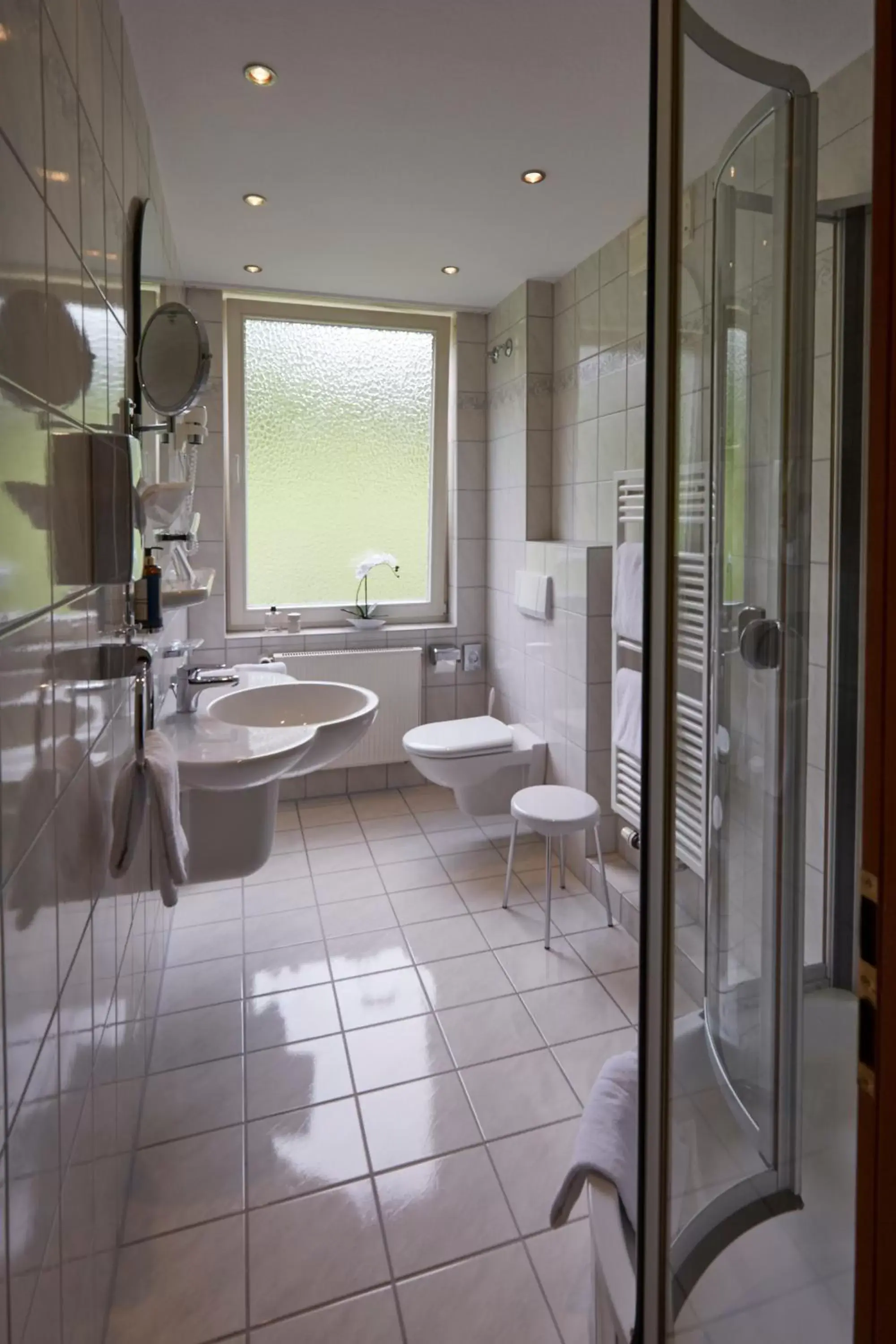 Shower, Bathroom in Hotel Teuchelwald