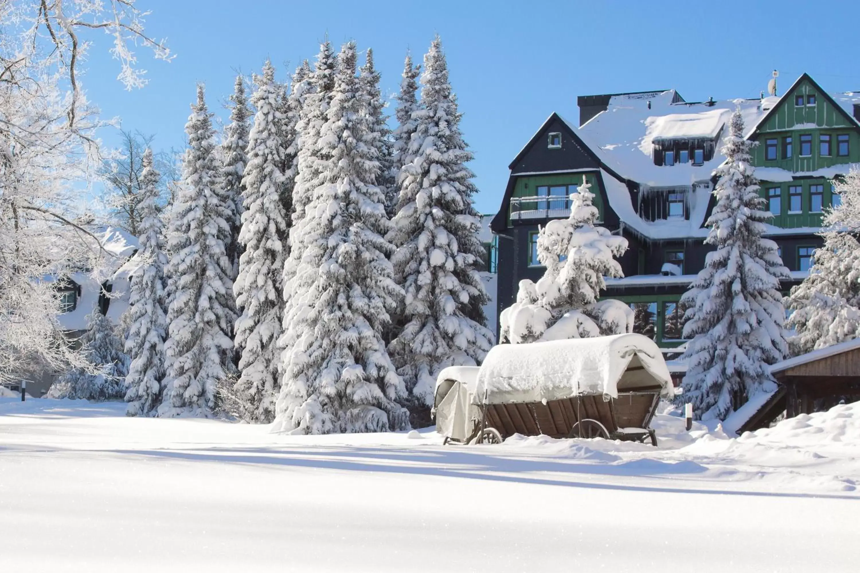 Property building, Winter in BERG & SPA HOTEL GABELBACH