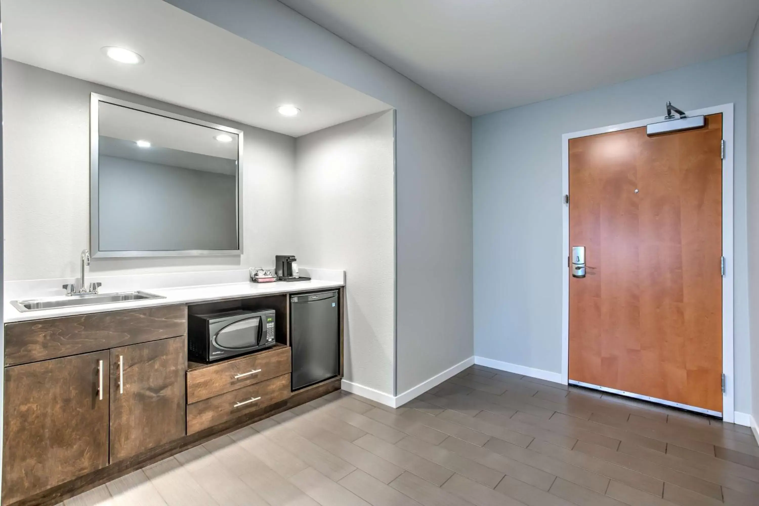 Kitchen or kitchenette, Bathroom in Hampton Inn Macon - I-475