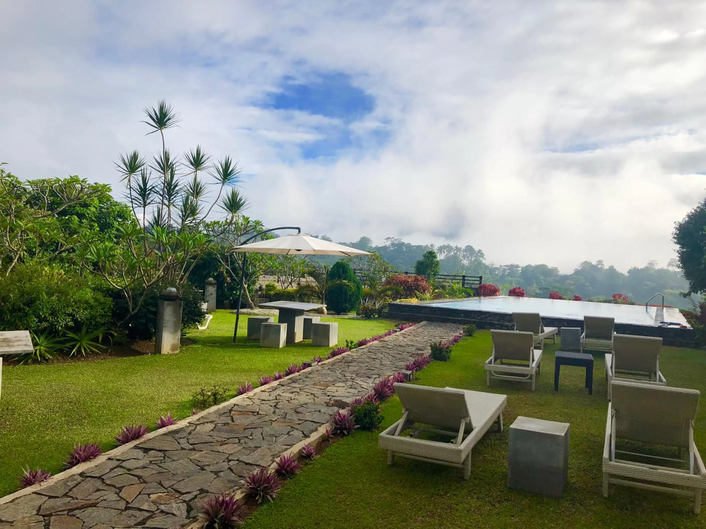 Pool view in Elegant Hotel