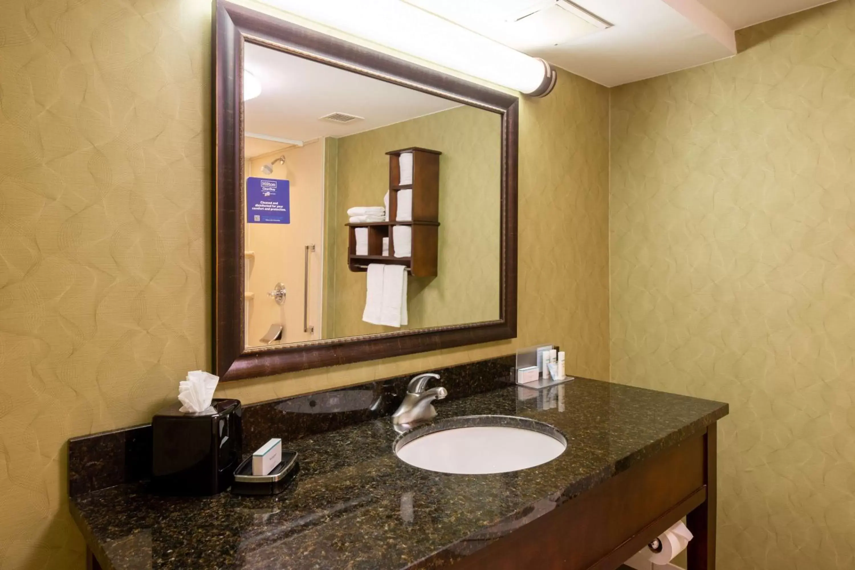 Bathroom in Hampton Inn Winston-Salem Hanes Mall Bathroom in Hampton Inn Winston-Salem Hanes Mall