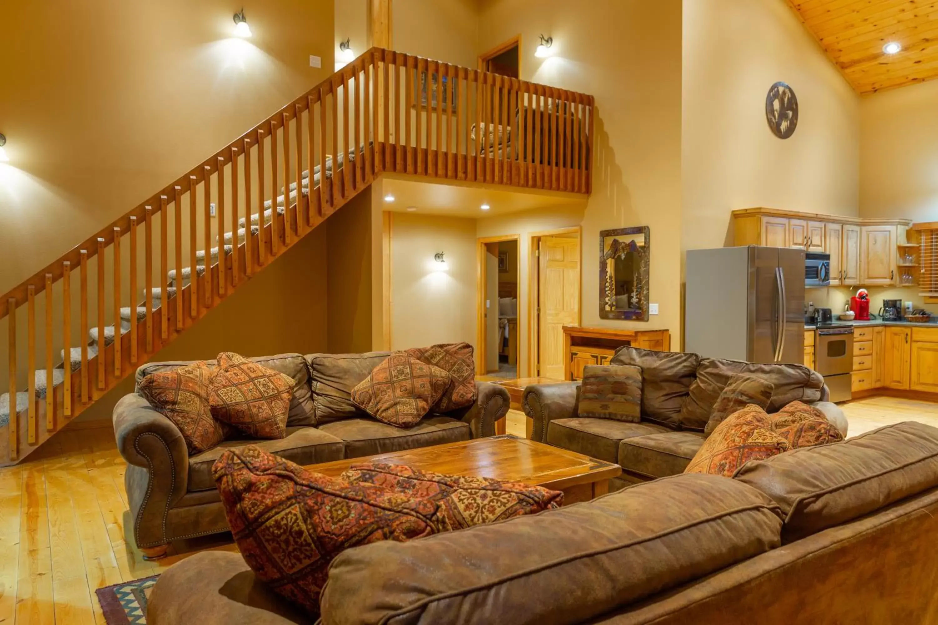 Living room, Seating Area in Lodge at Palmer Gulch