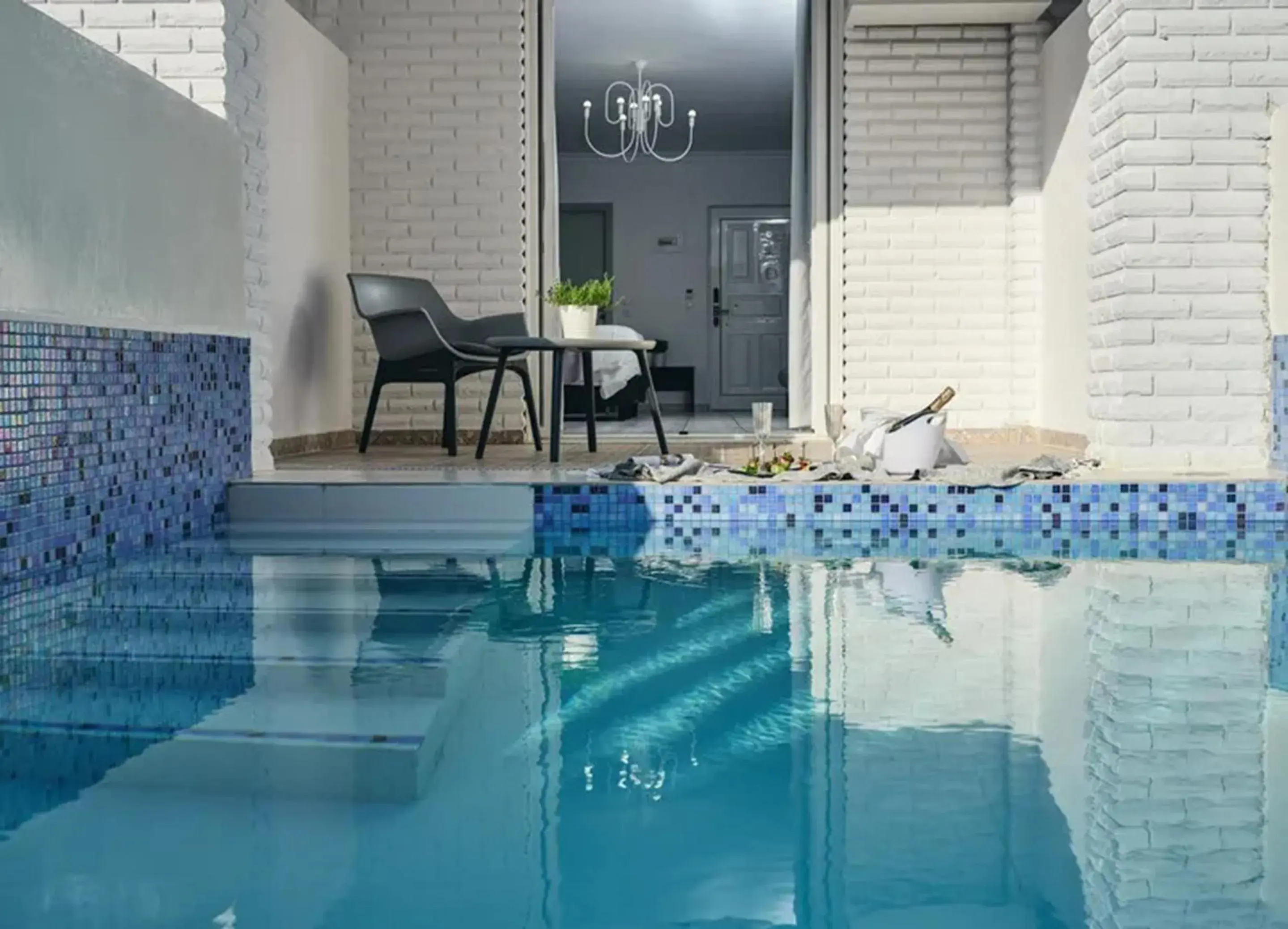 Patio, Swimming Pool in Meandros Boutique & Spa Hotel