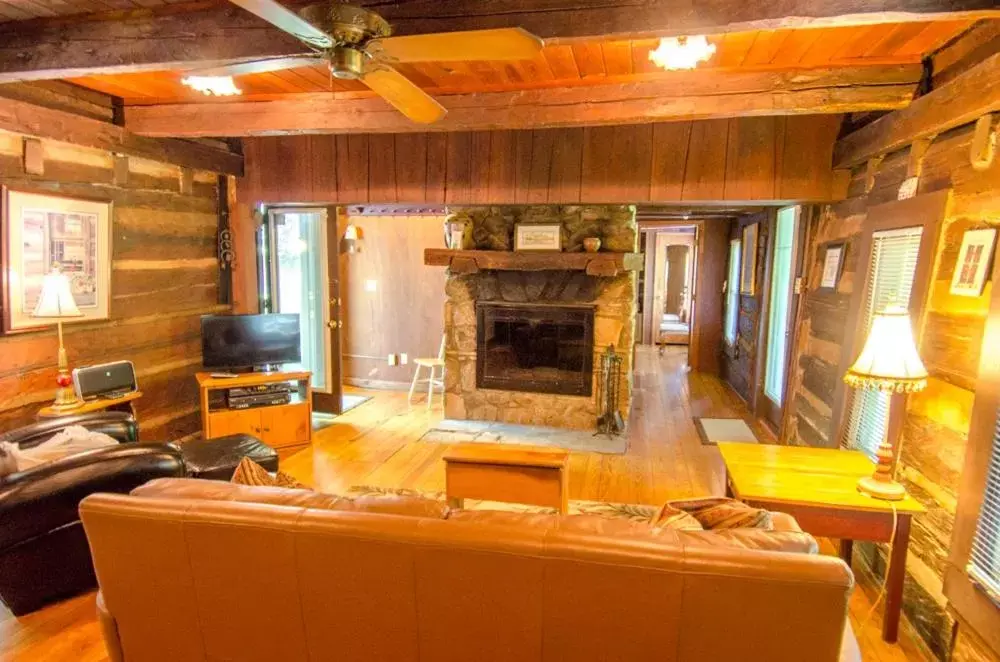 Living room, Seating Area in Asheville Cabins of Willow Winds